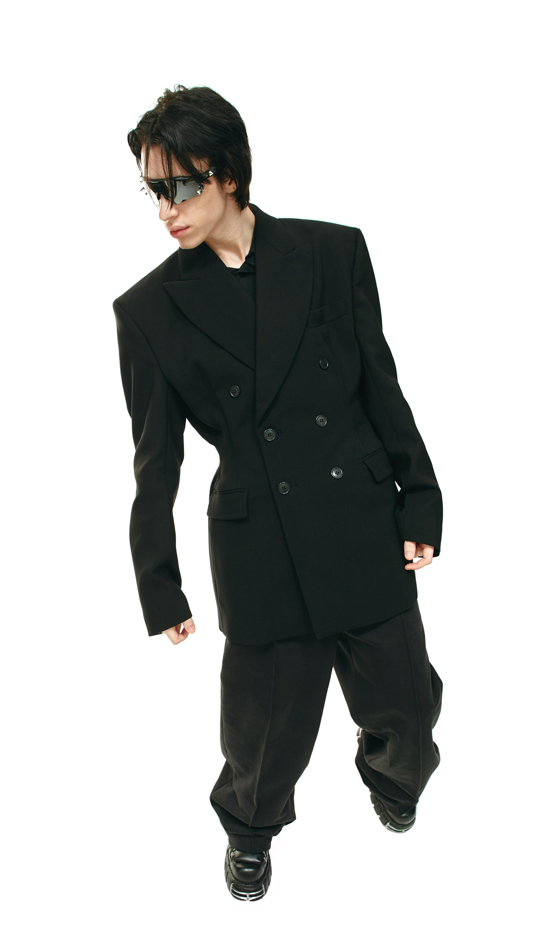 VETEMENTS Wool reconstructed blazer