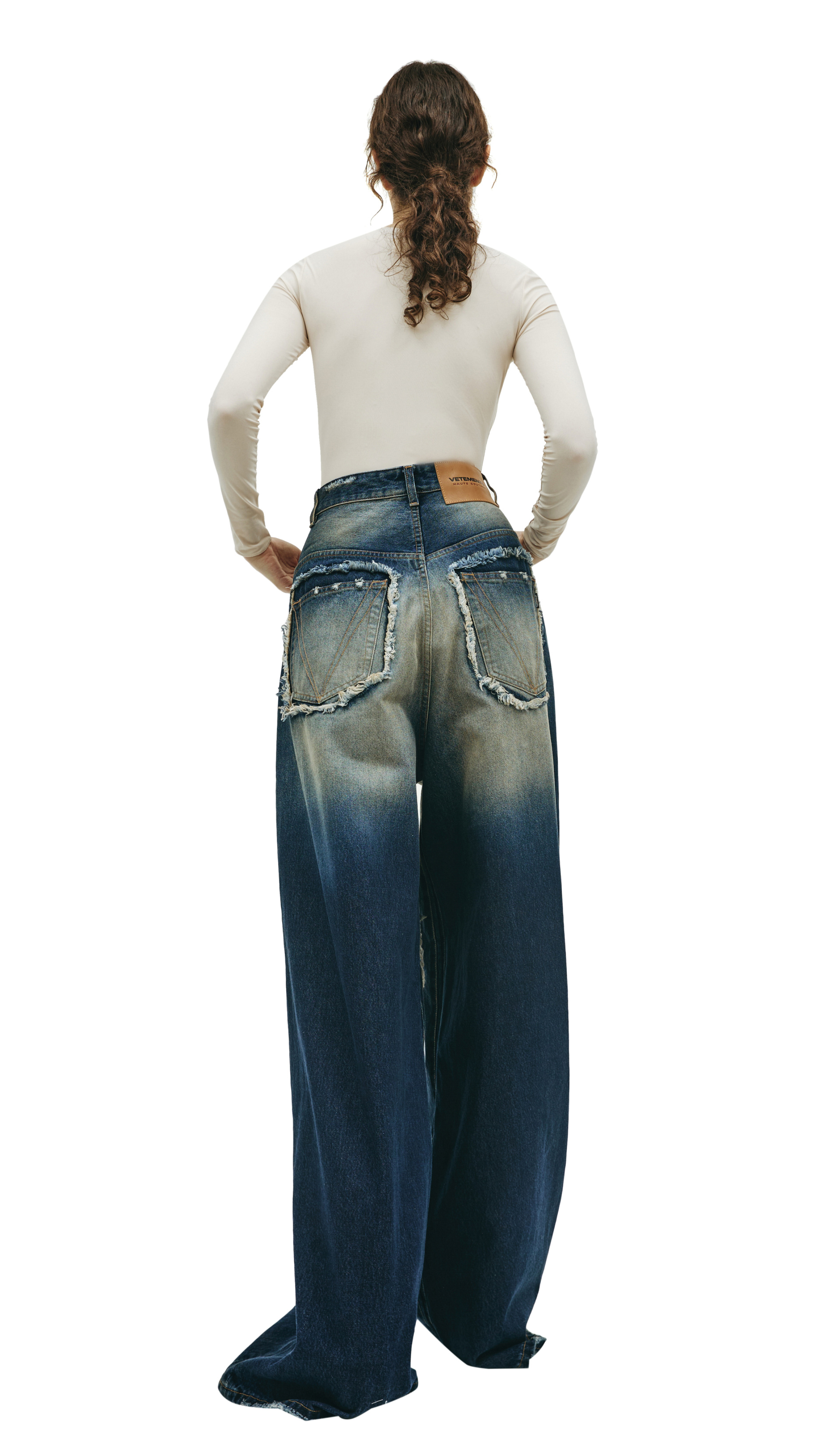 VETEMENTS Navy blue baggy jeans