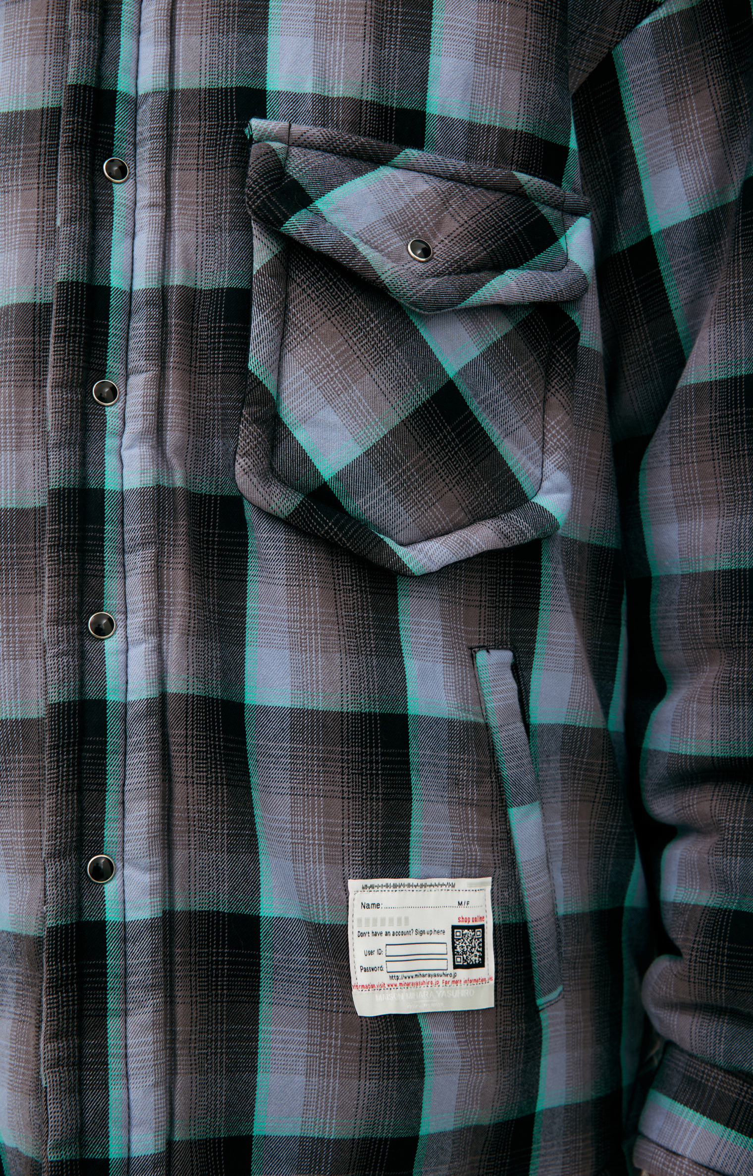 Maison Mihara Yasuhiro Logo plaid jacket