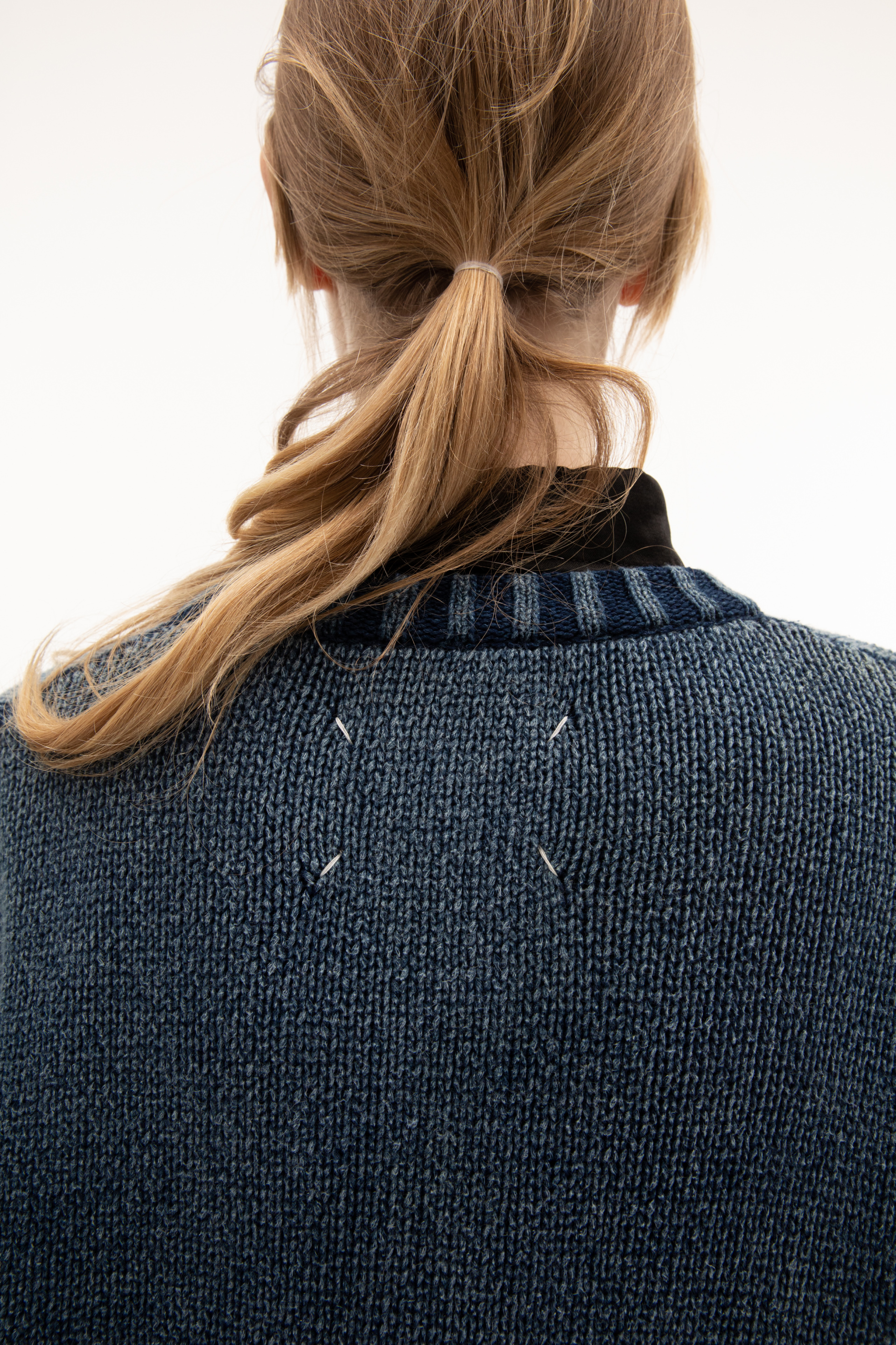 Maison Margiela V-neck Blue Washed Vest