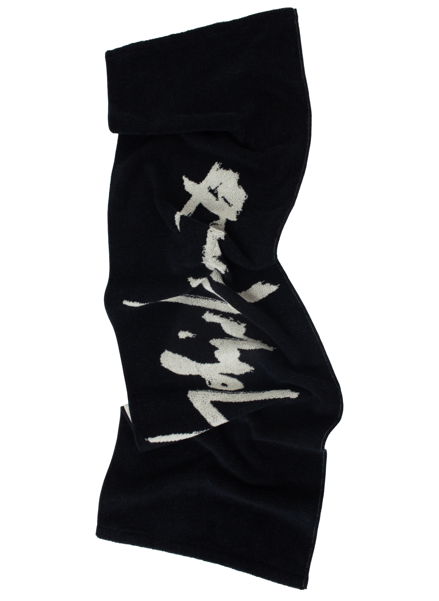 Yohji Yamamoto Double-sided logo towel