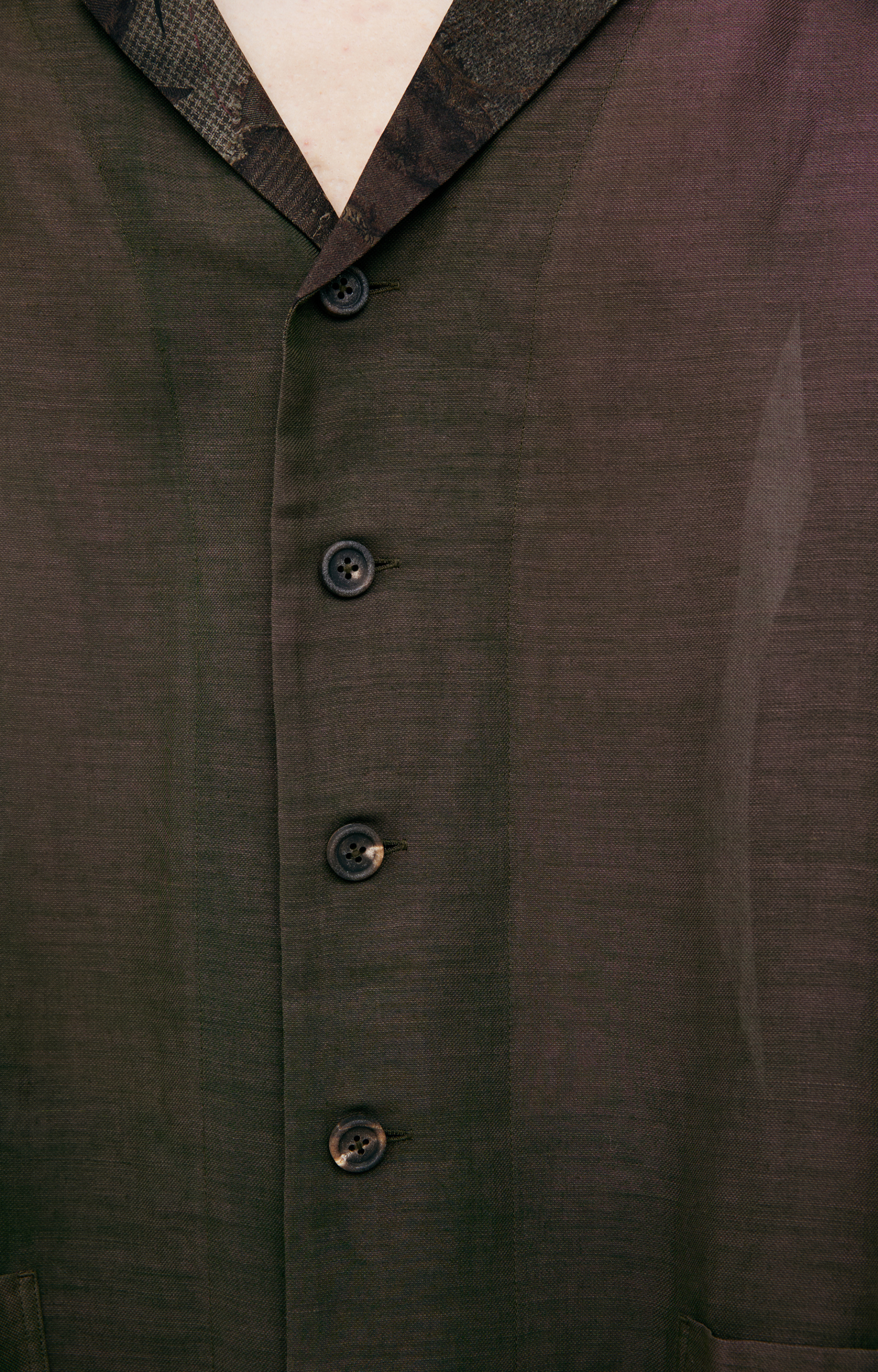 Ziggy Chen Combination button down shirt