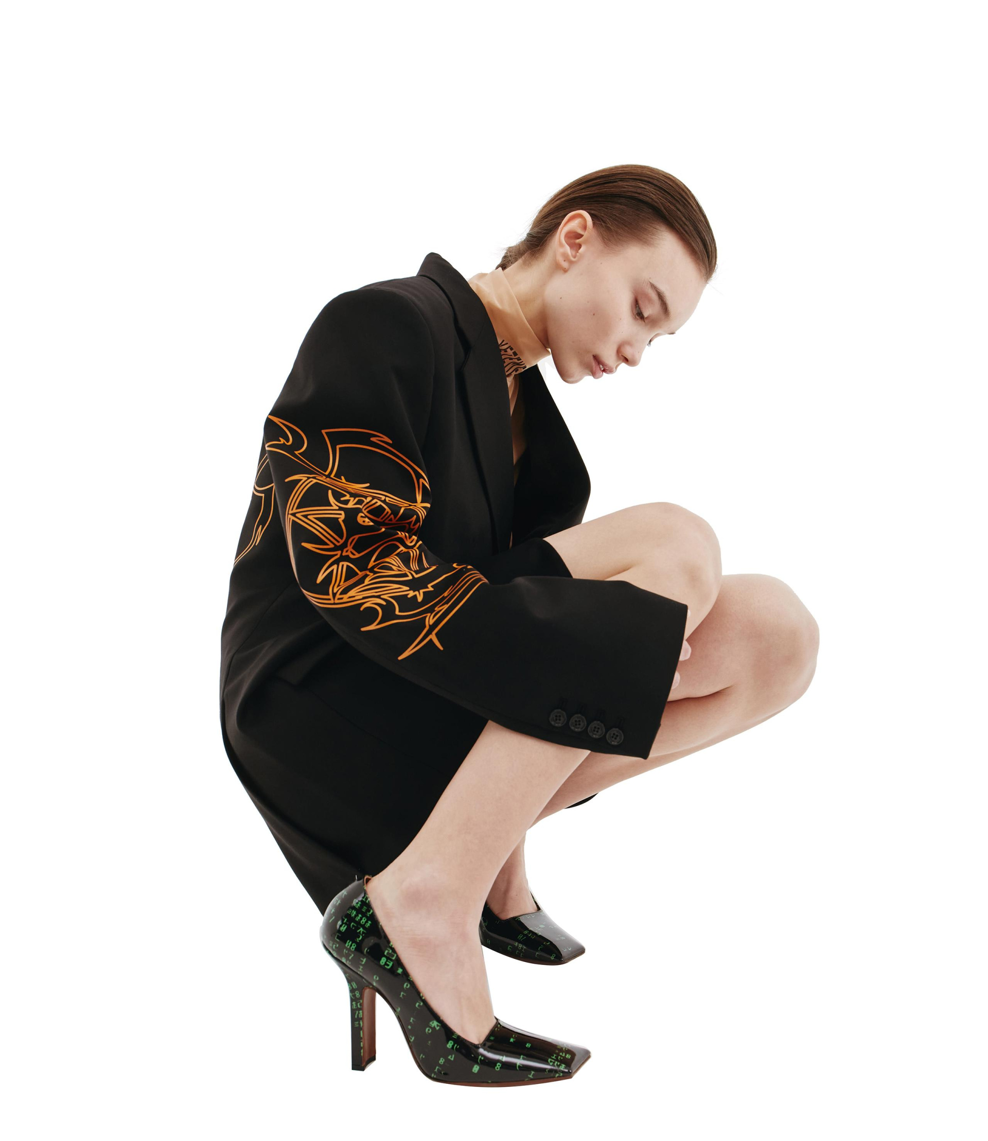 VETEMENTS Trible-print oversized blazer