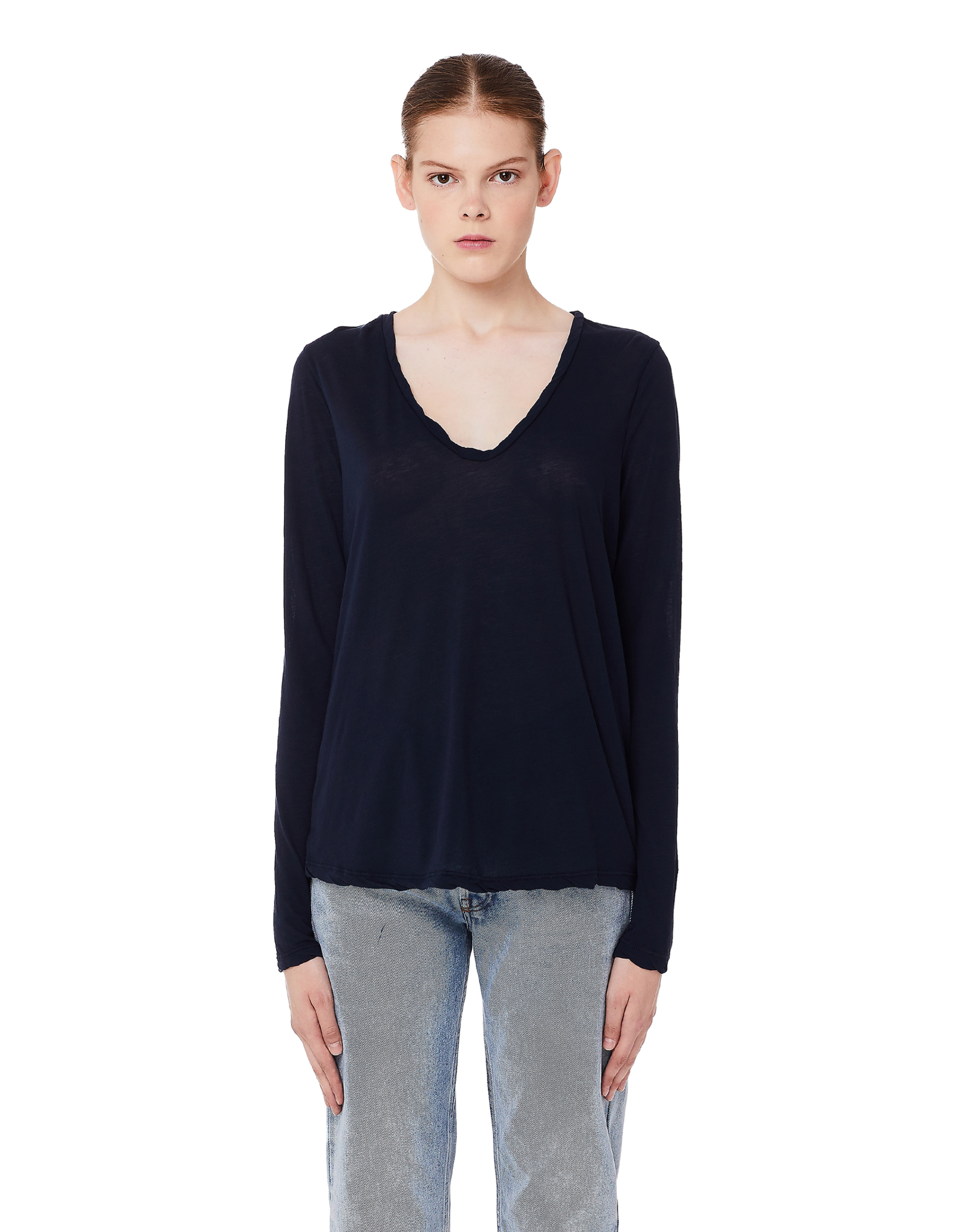 James Perse Navy Blue Supima Cotton L/S T-Shirt