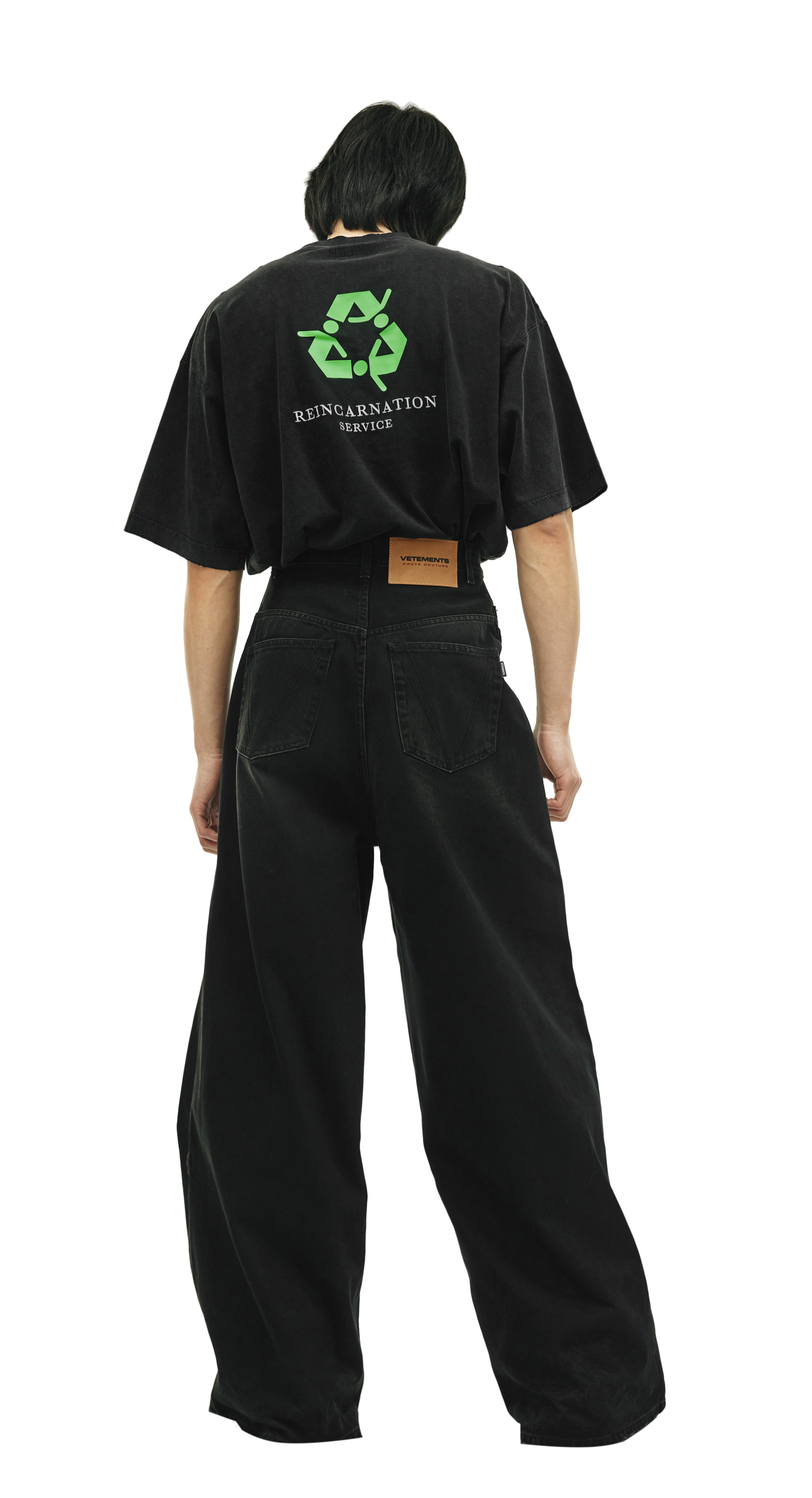 VETEMENTS Черные широкие джинсы