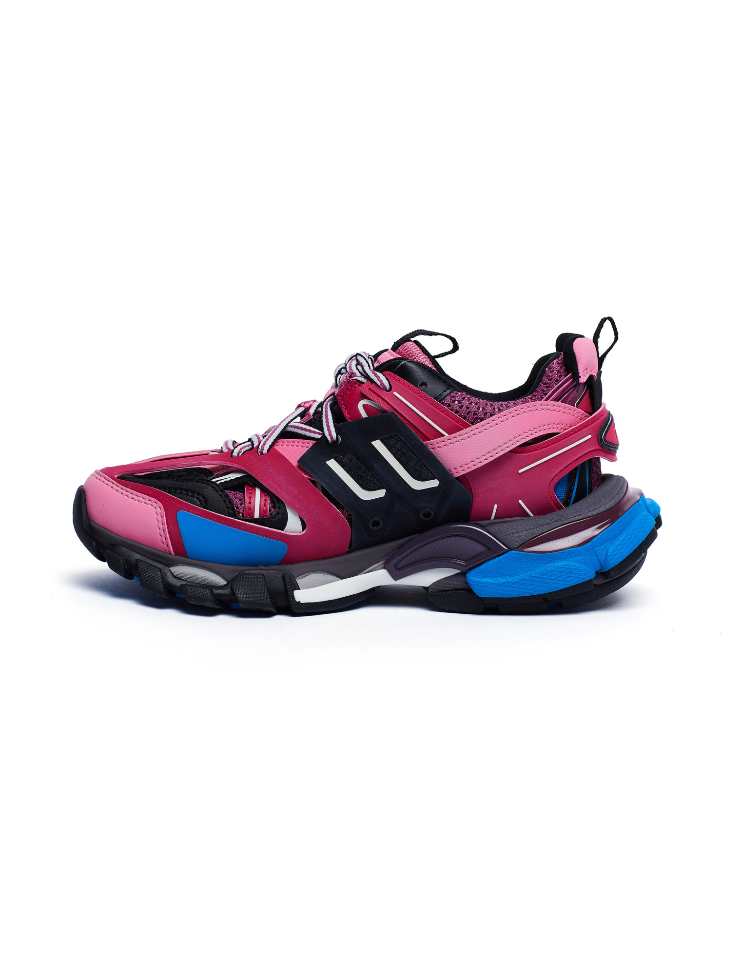 Balenciaga Pink and Blue Track Trainers