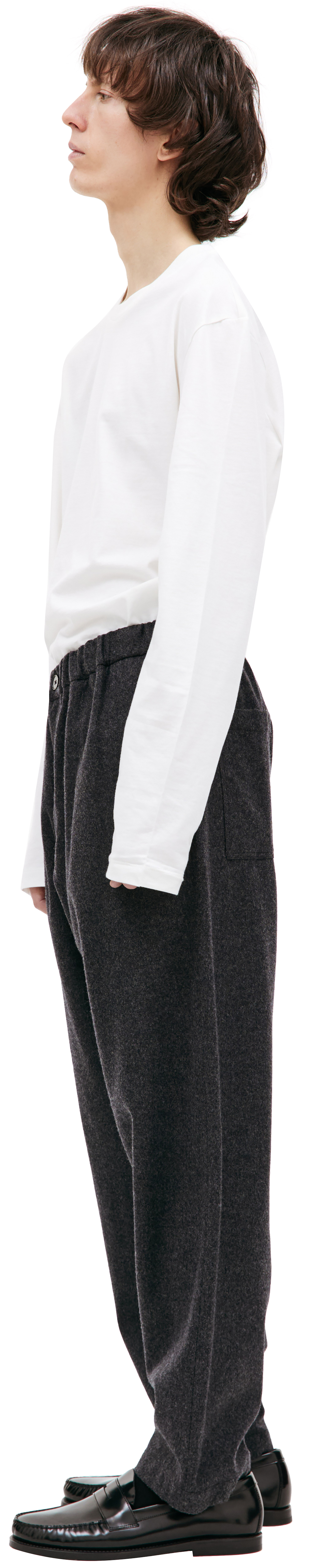 Jil Sander Wool elasticized waistband trousers