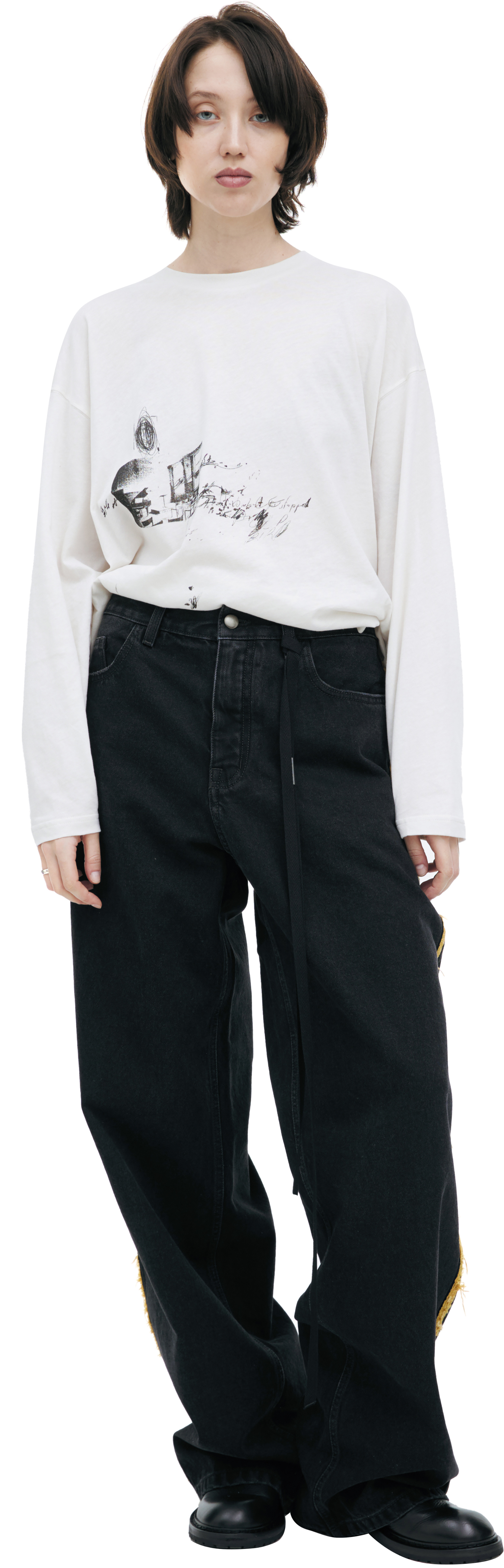 Ann Demeulemeester Loose-fitting jeans with stripes