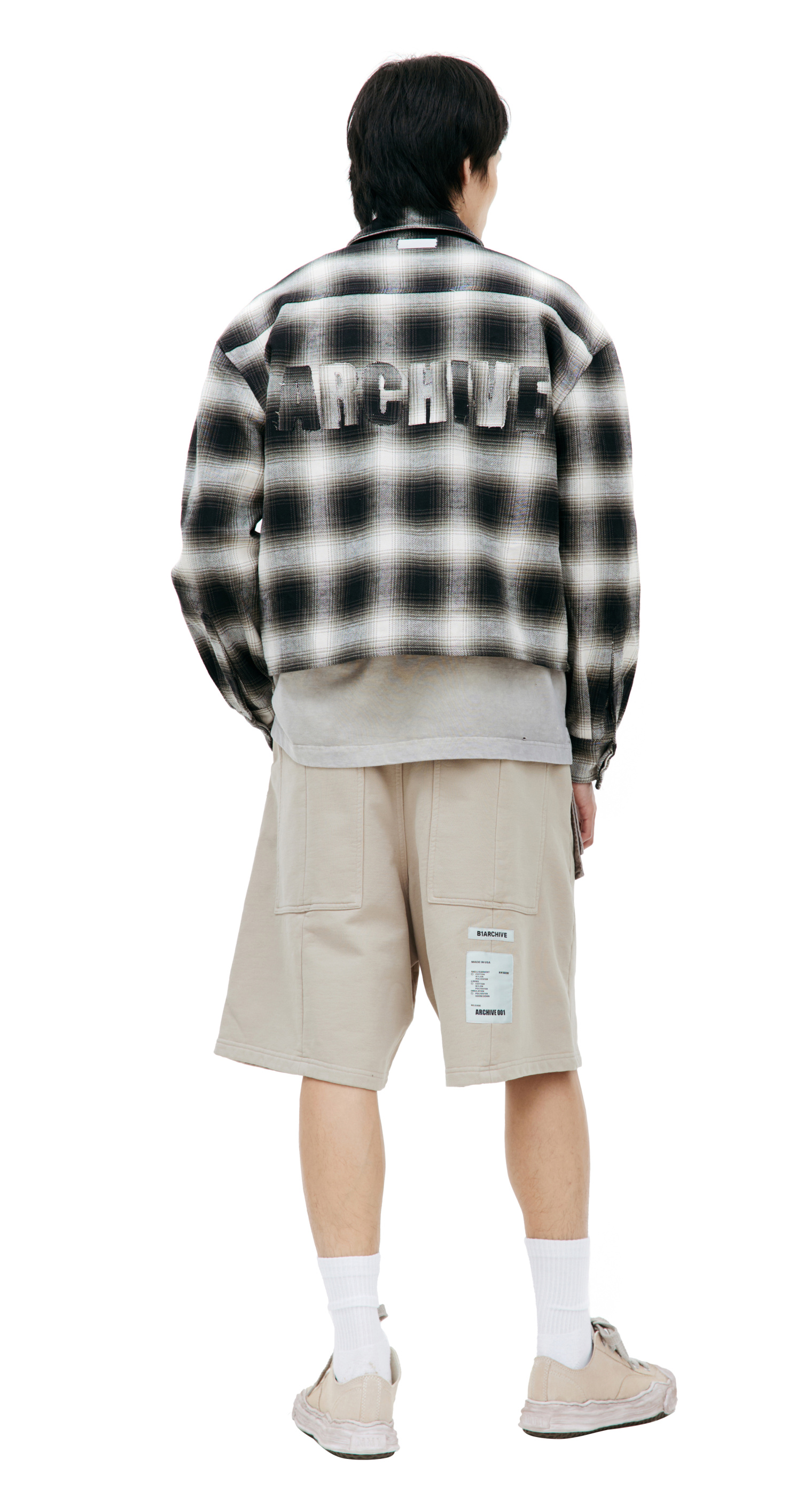 B1ARCHIVE Checkered logo shirt