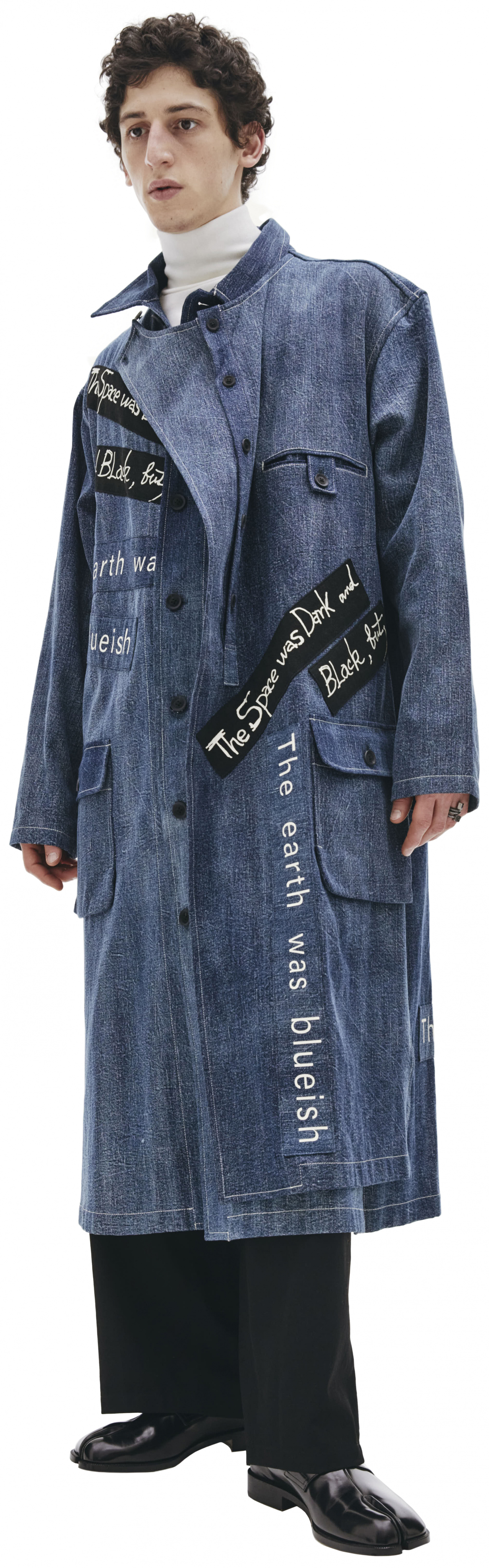 Buy Yohji Yamamoto men blue denim coat for €4,473 online on SV77