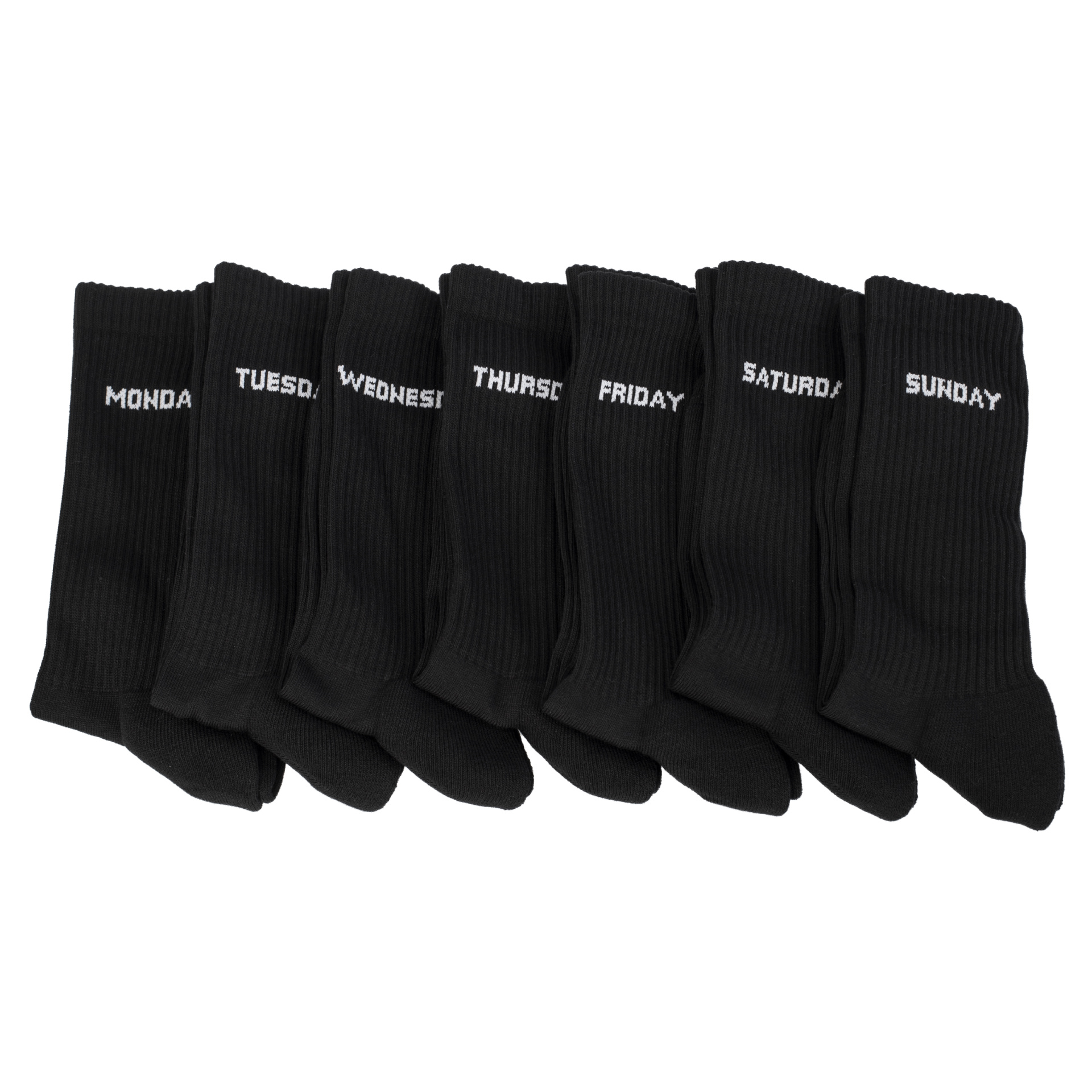 Balenciaga 7 Days Socks Pack in black