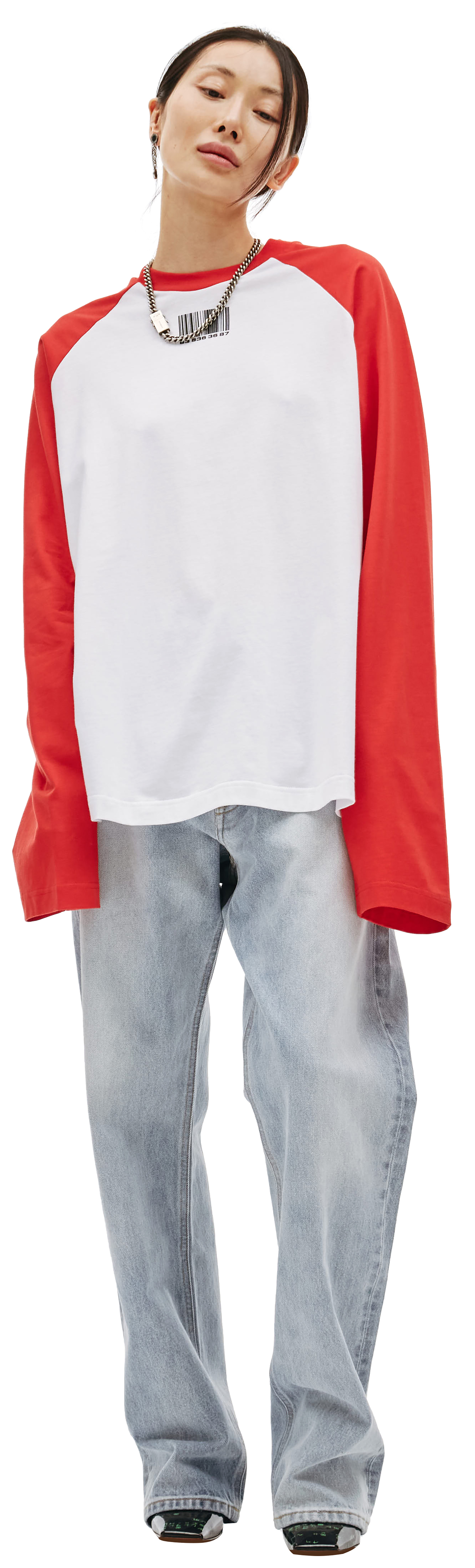 VTMNTS Barcode oversized longsleeve t-shirt