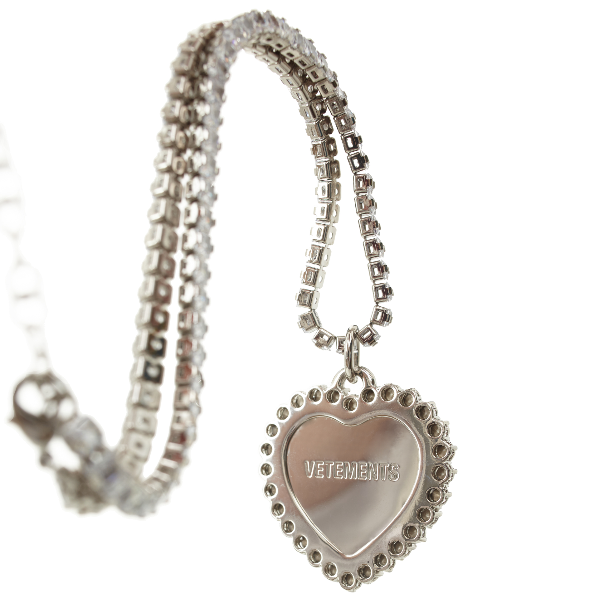 VETEMENTS Crystal Heart Necklace