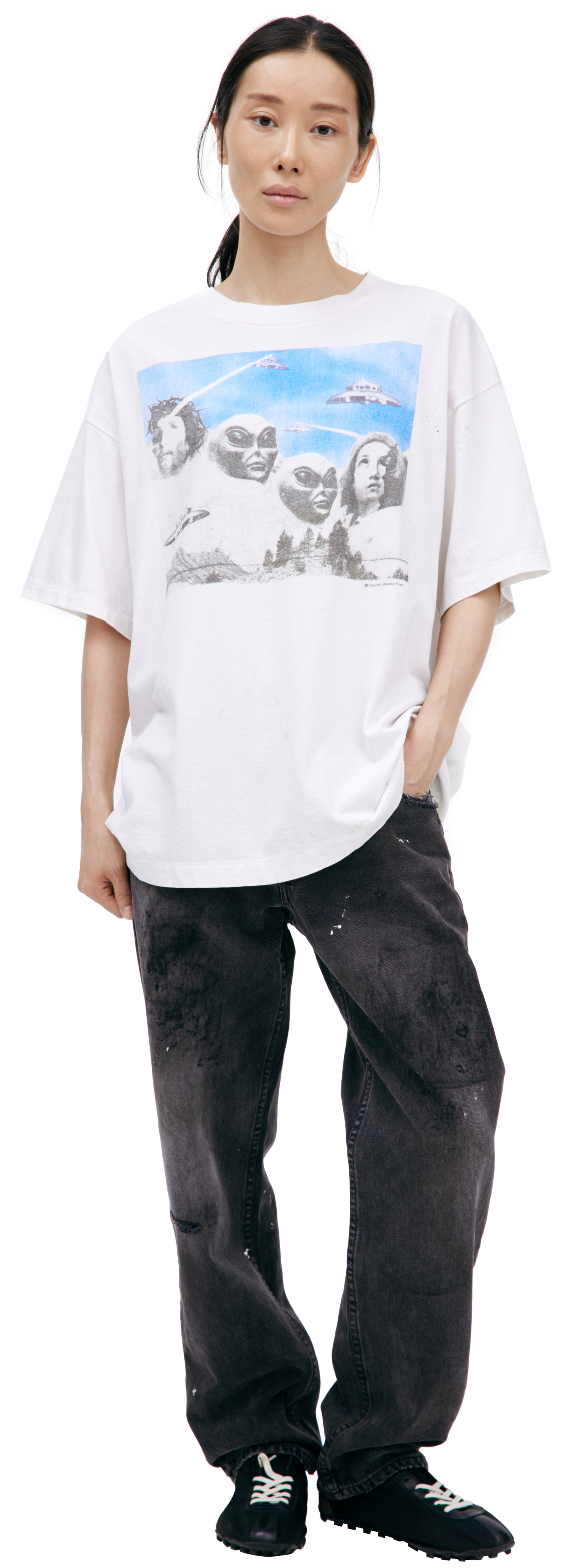 Saint Mxxxxxx White print t-shirt