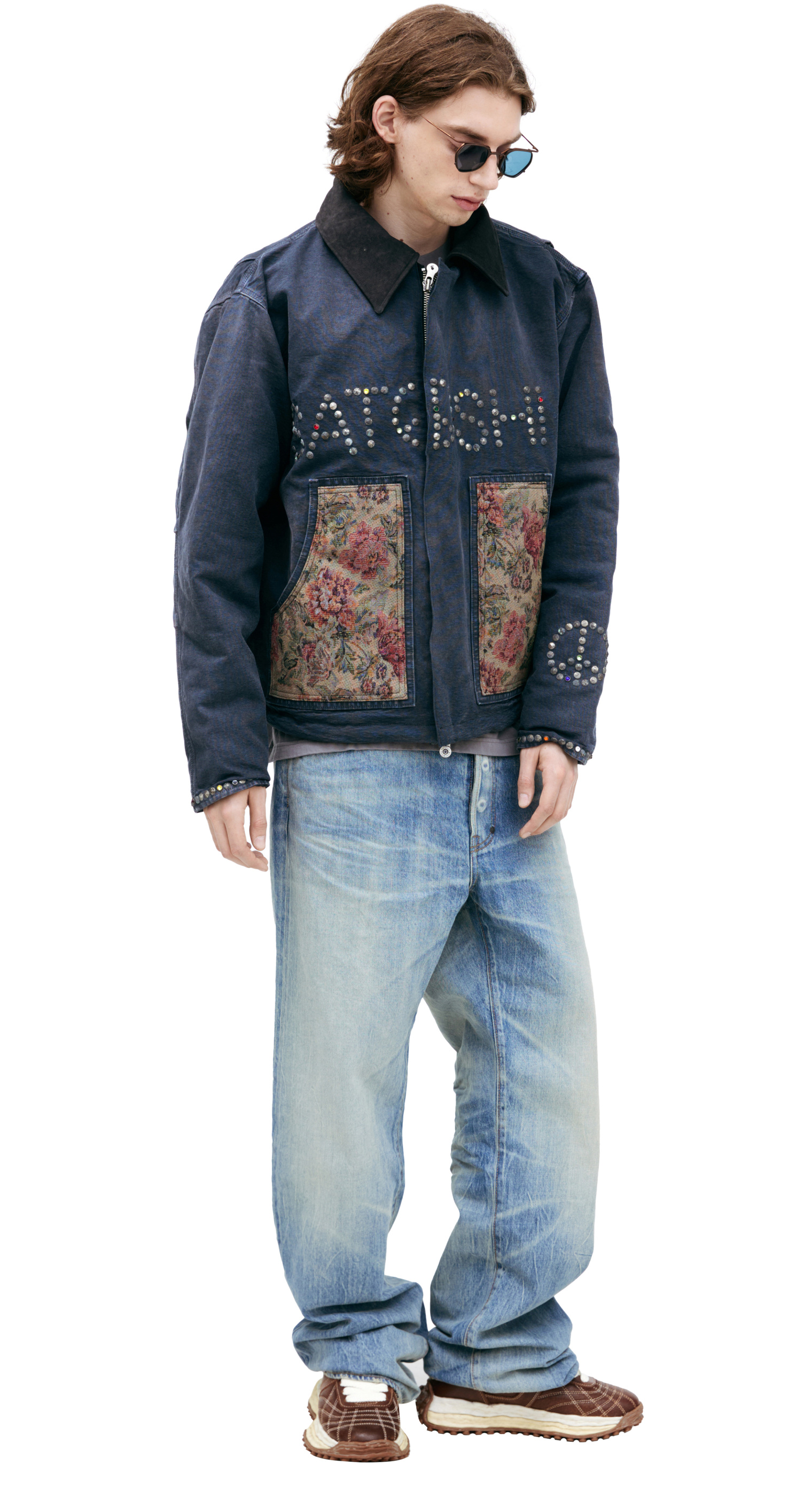 SATOSHI  Buy Satoshi Nakamoto men blue jacket with a turn-down collar for