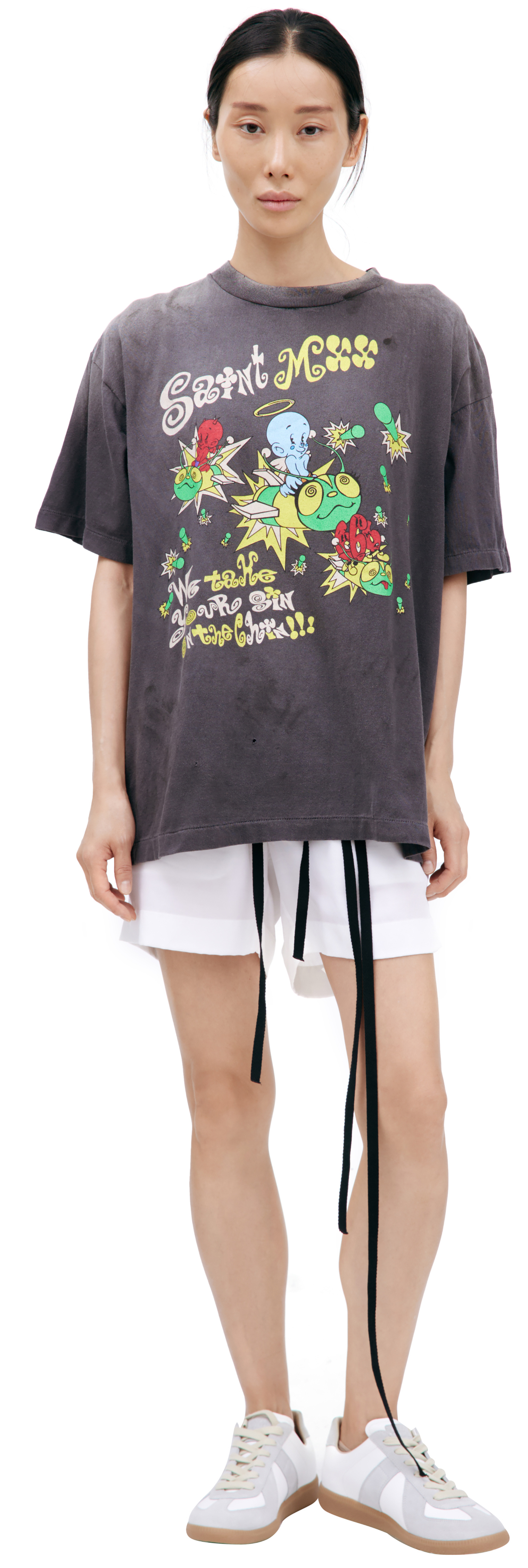 Saint Mxxxxxx Grey print T-shirt