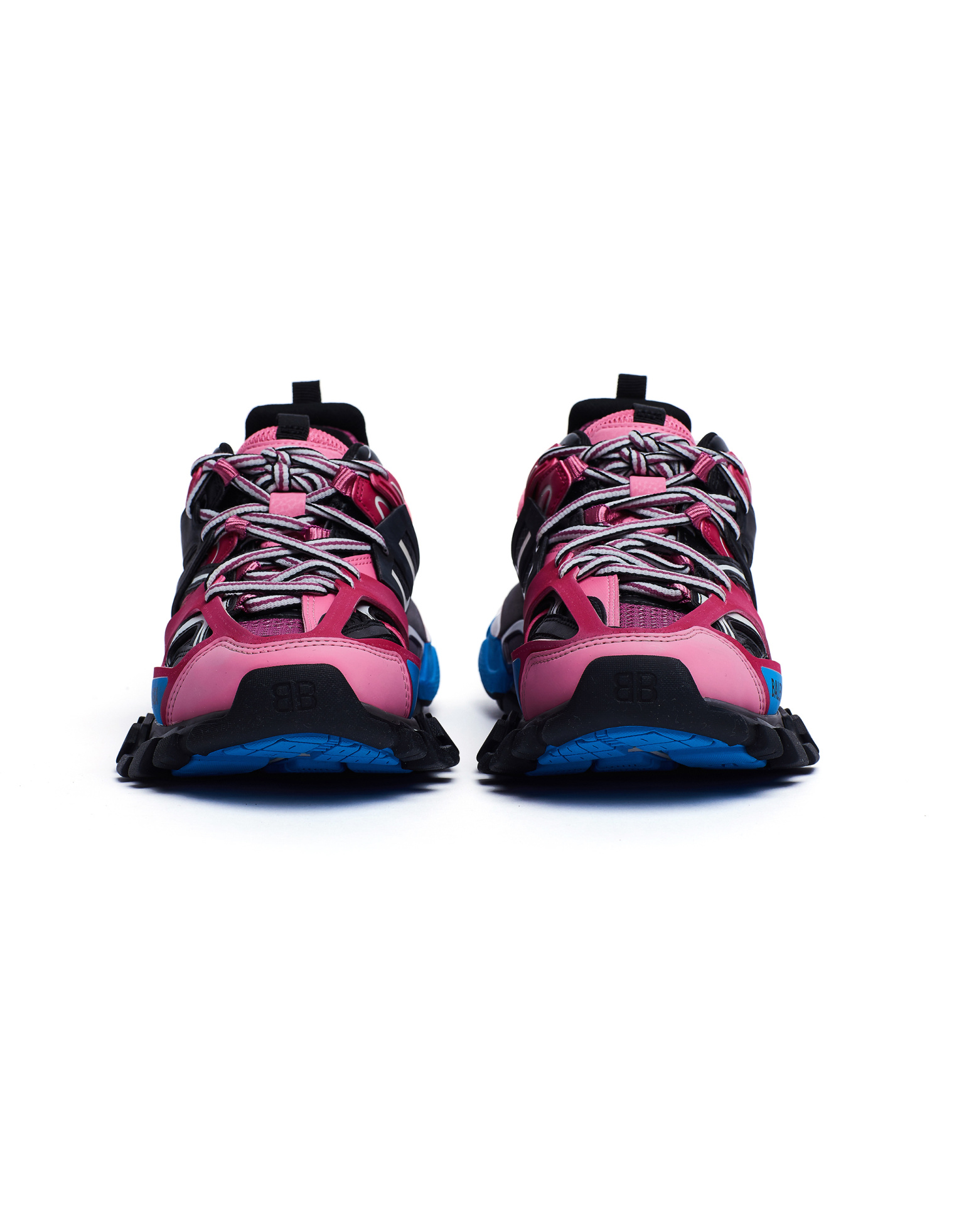 Balenciaga Pink and Blue Track Trainers