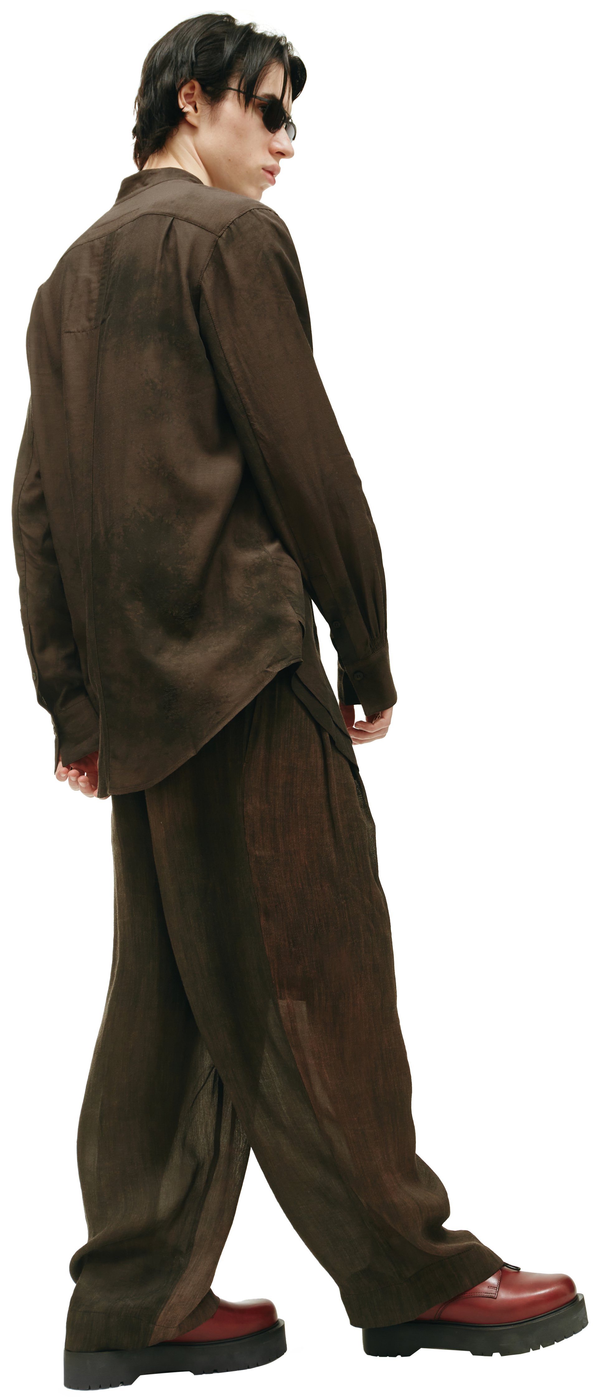 Ziggy Chen Asymmetric long-sleeve shirt