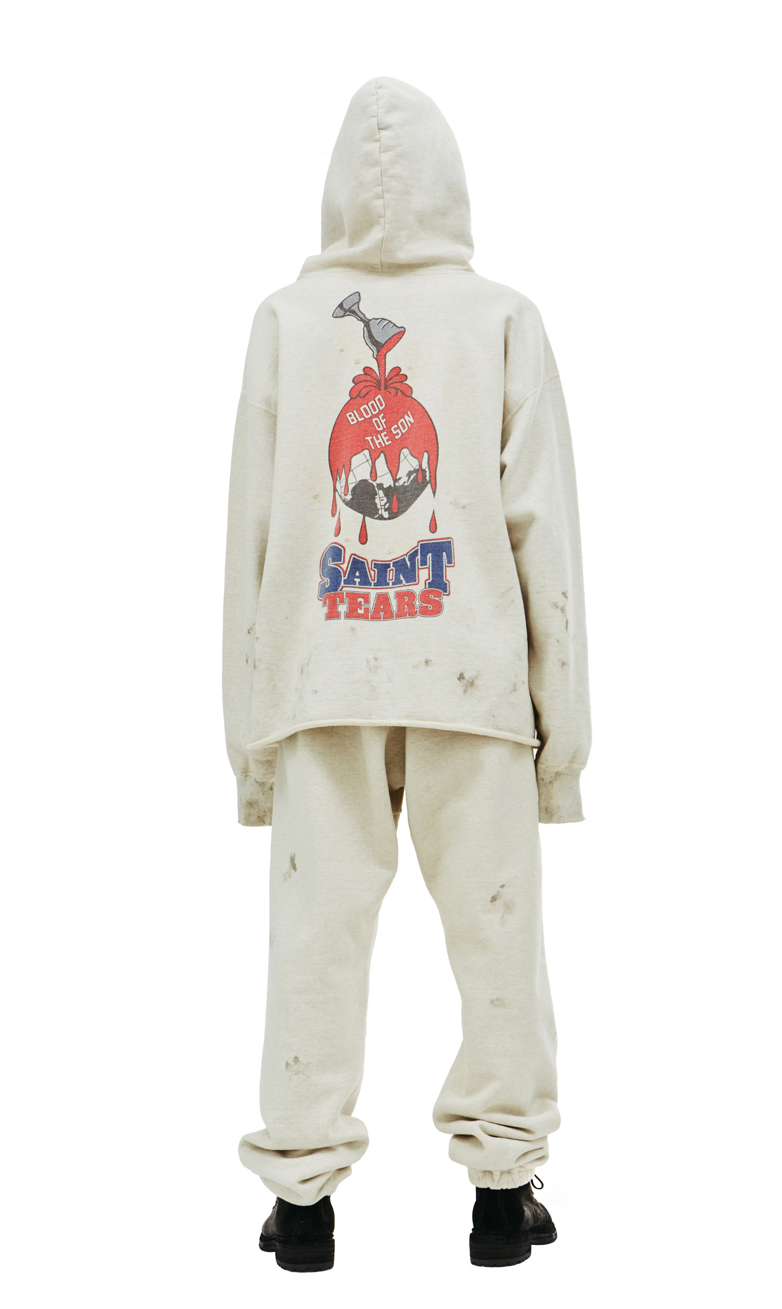 Saint Michael Выстиранный худи Saint Michael x Denim Tears