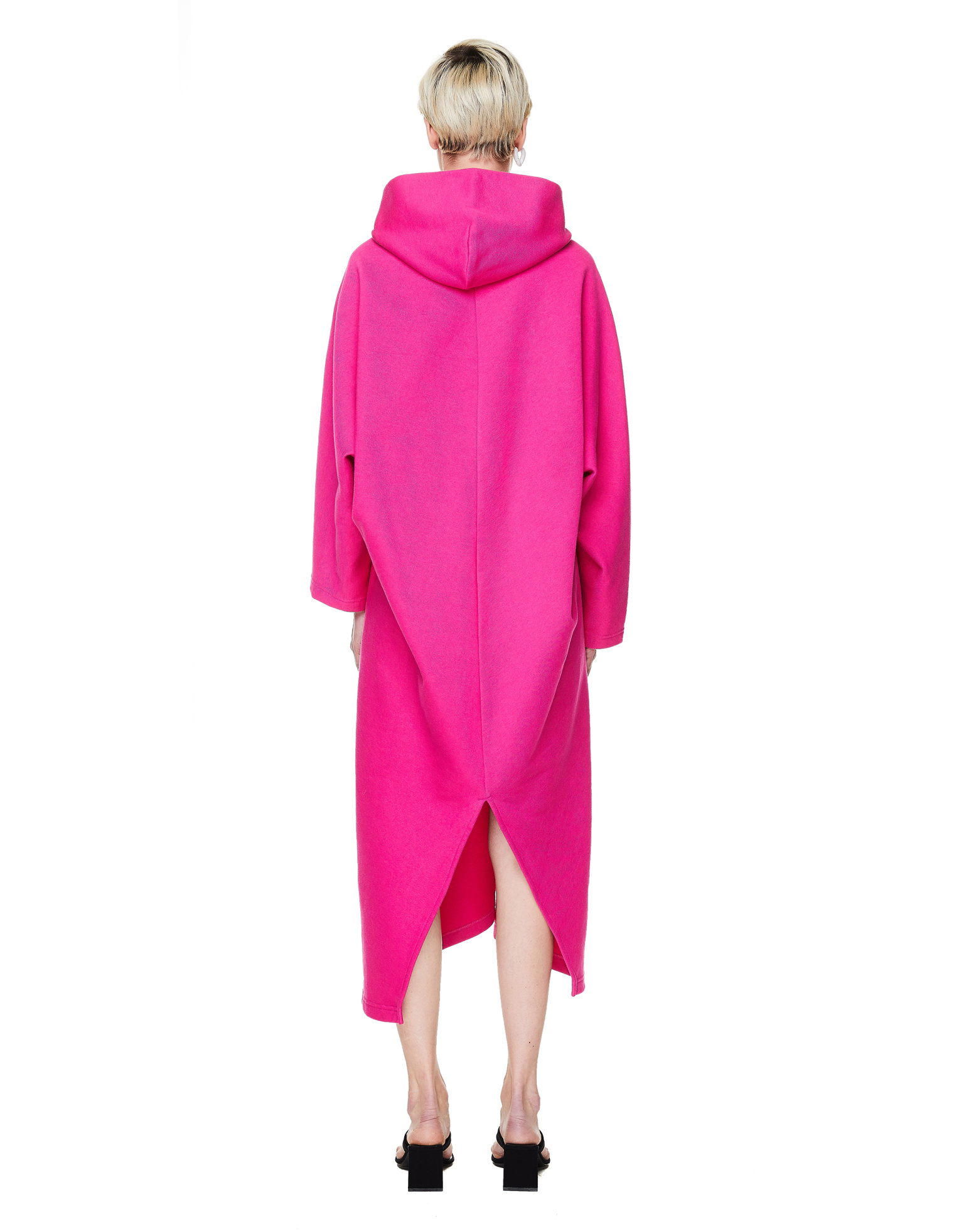 Balenciaga Pink Hooded Cocoon Dress