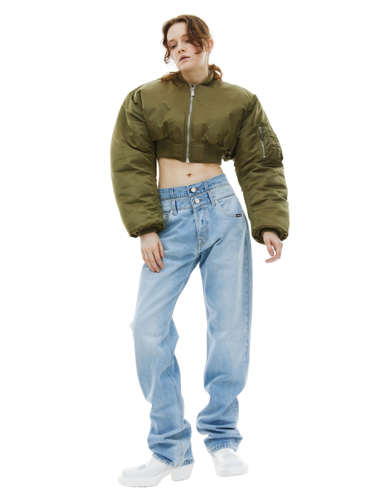 VTMNTS Double Waist Blue Denim Jeans