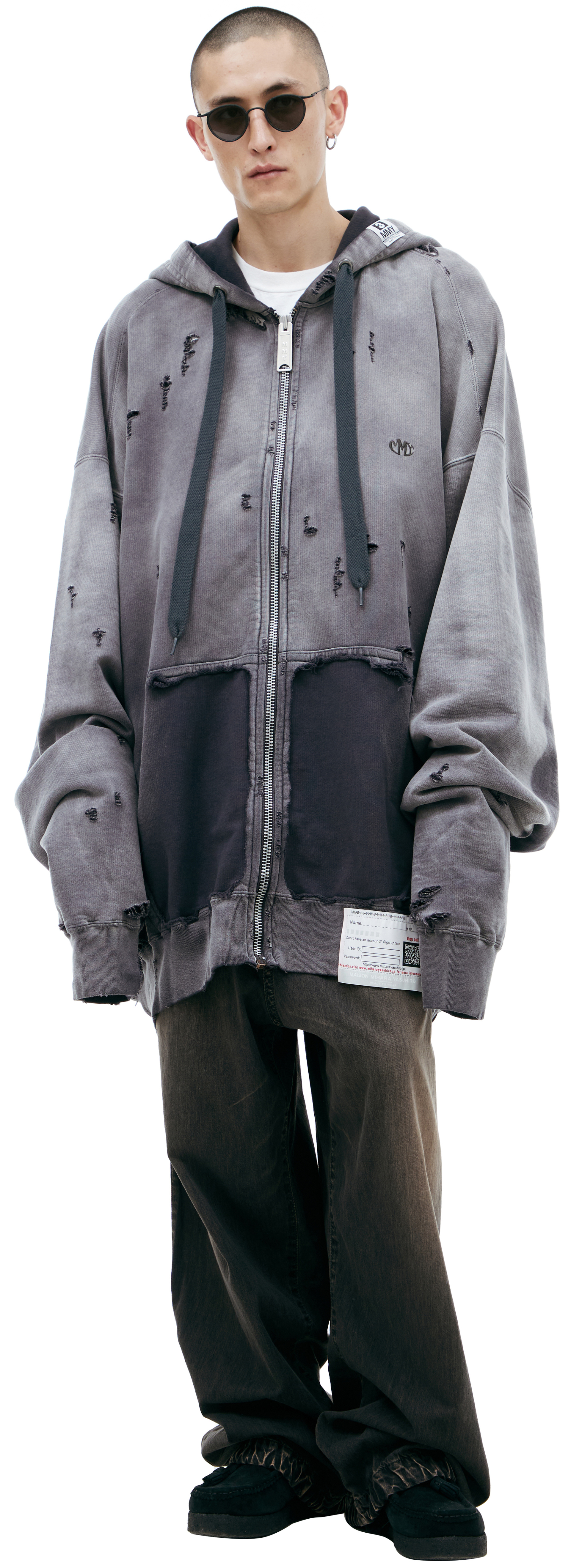 Maison Mihara Yasuhiro Oversize hoodie with zipper