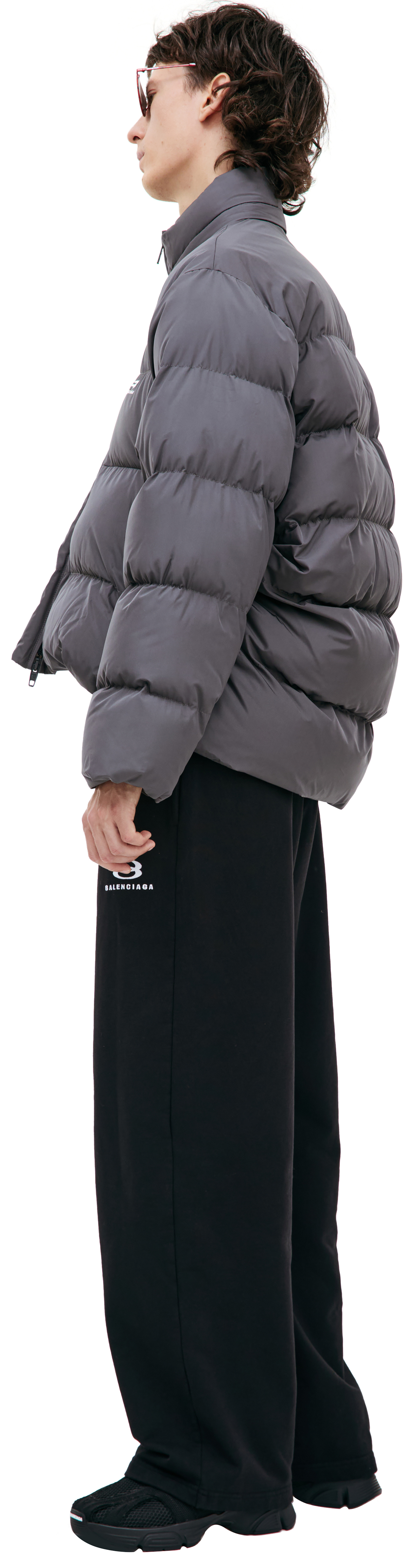 Balenciaga Gray hooded down jacket