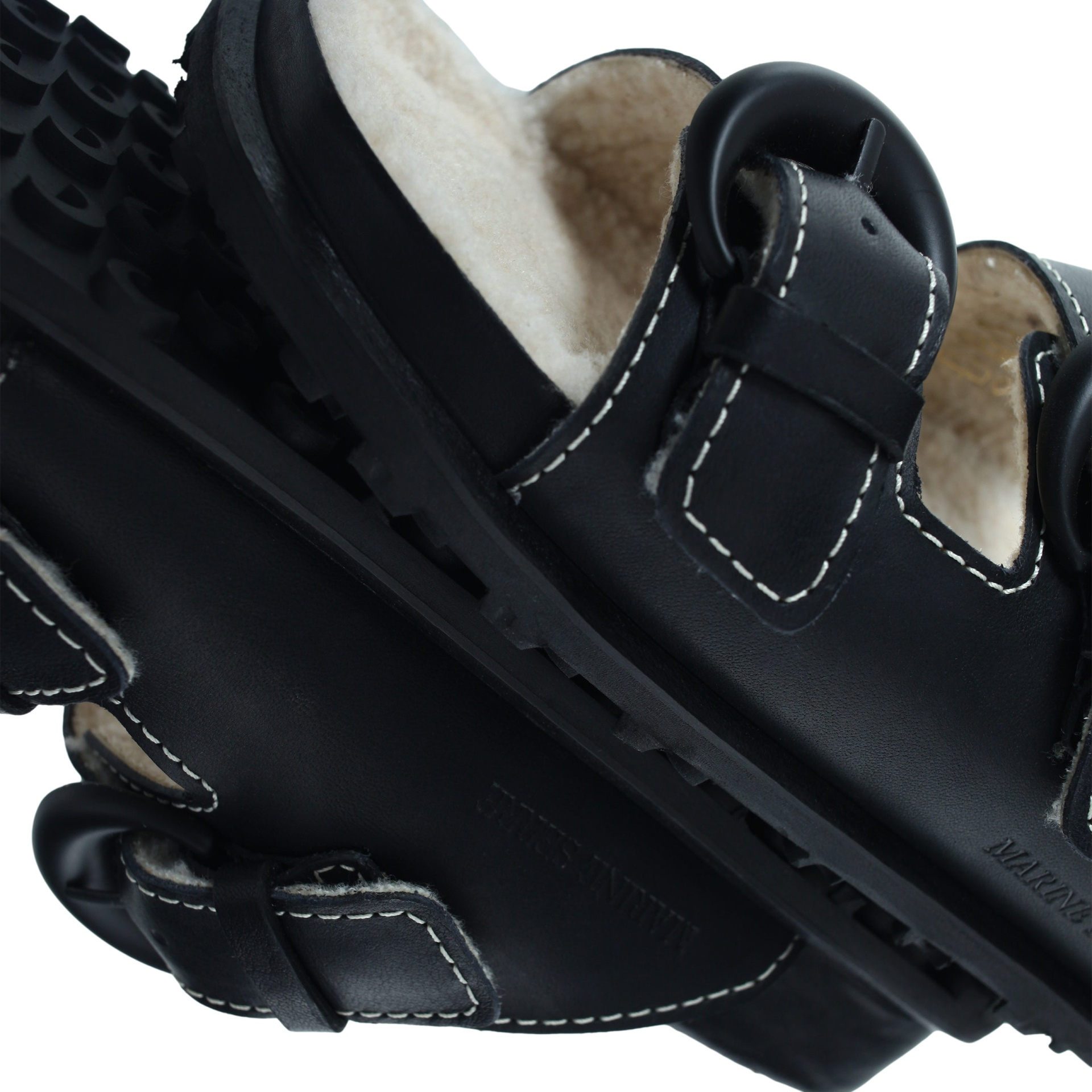 MARINE SERRE Vegetable Tanned Slide Sandal