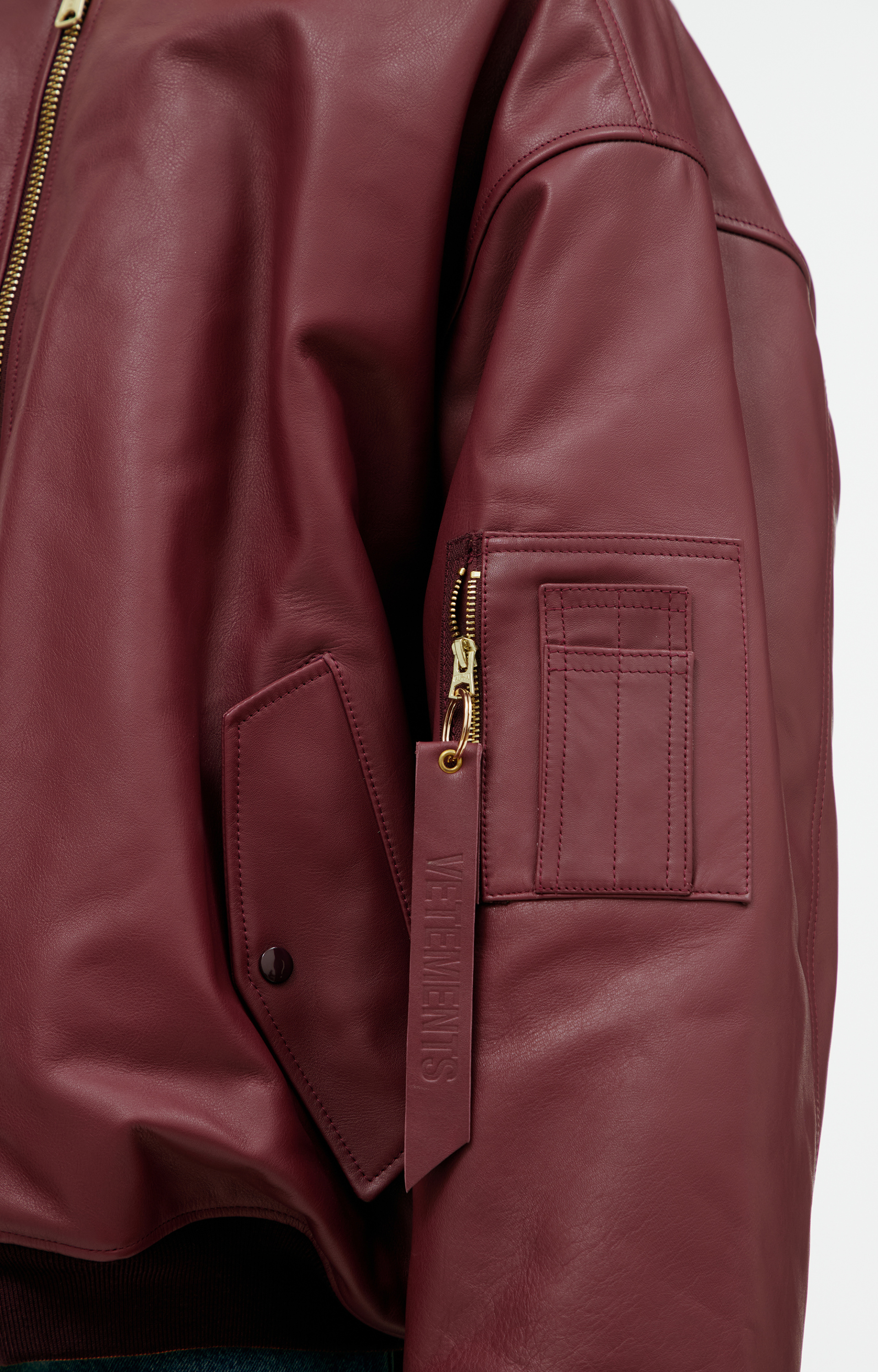 VETEMENTS Zippered leather bomber