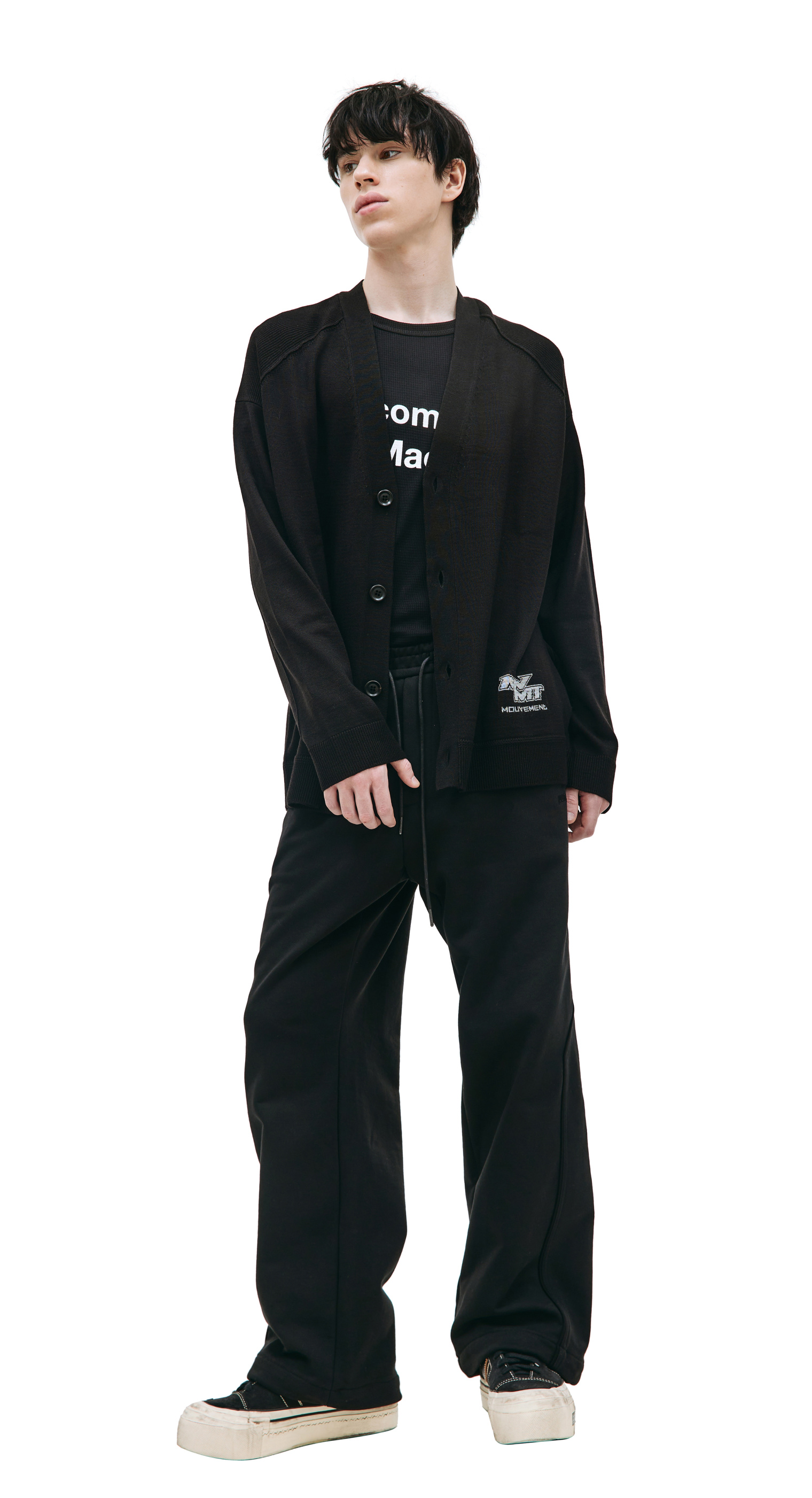 Juun.J Black Y-Neck сardigan