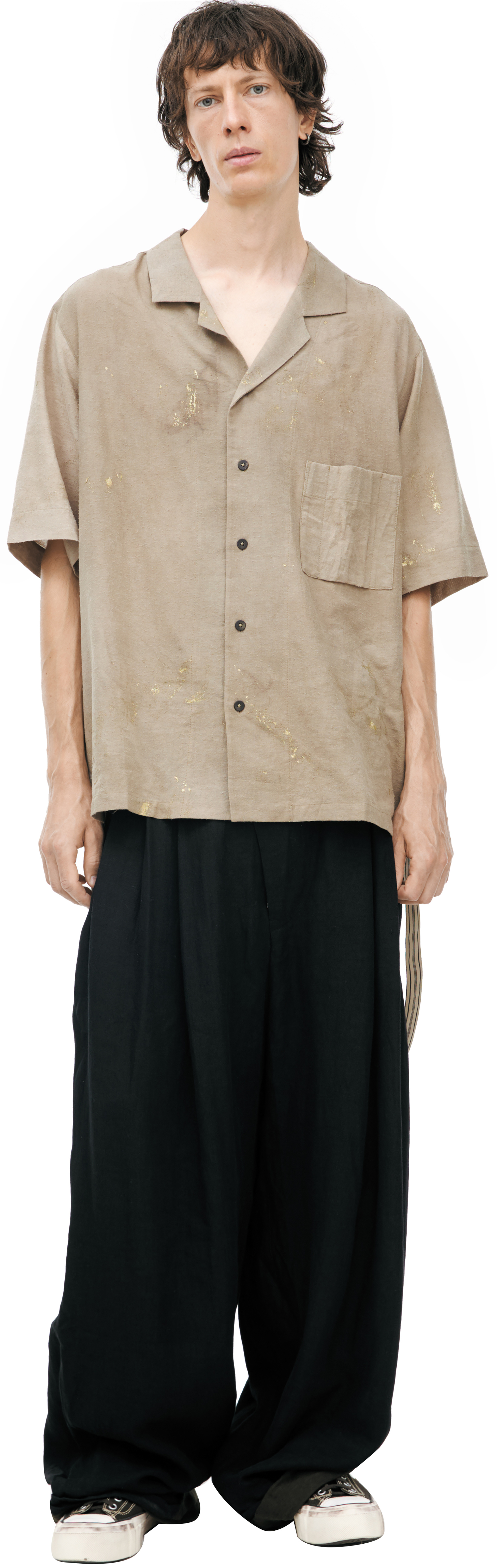 Ziggy Chen Shirt with a paint-splatter effect