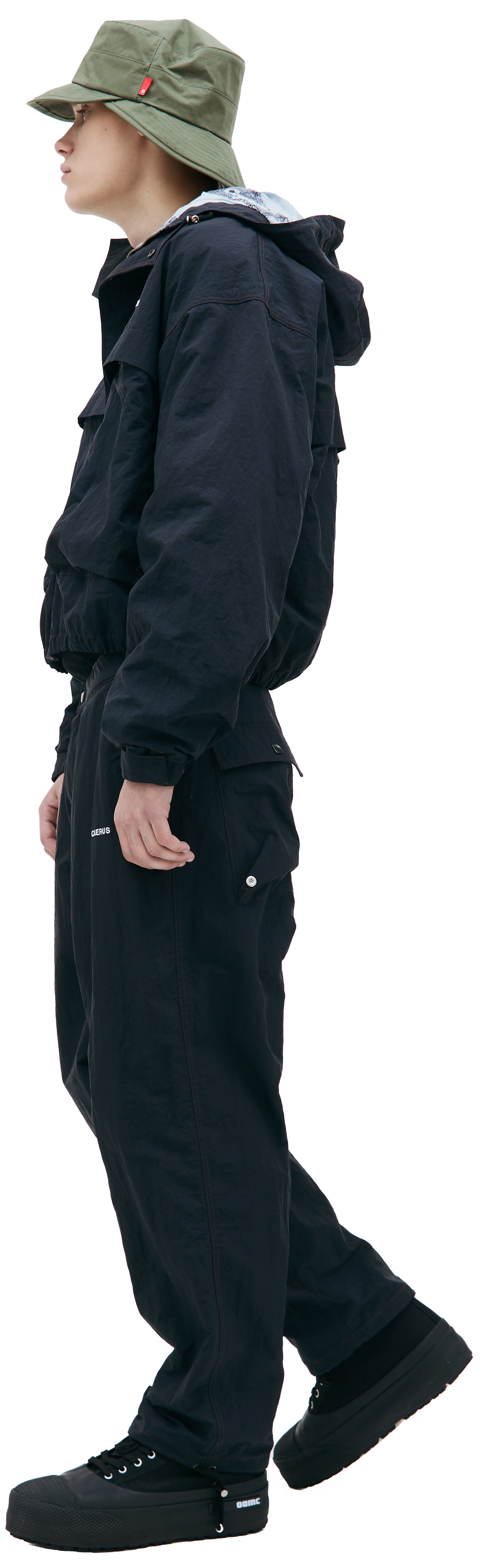 CAERUS Nylon jacket with embroidery