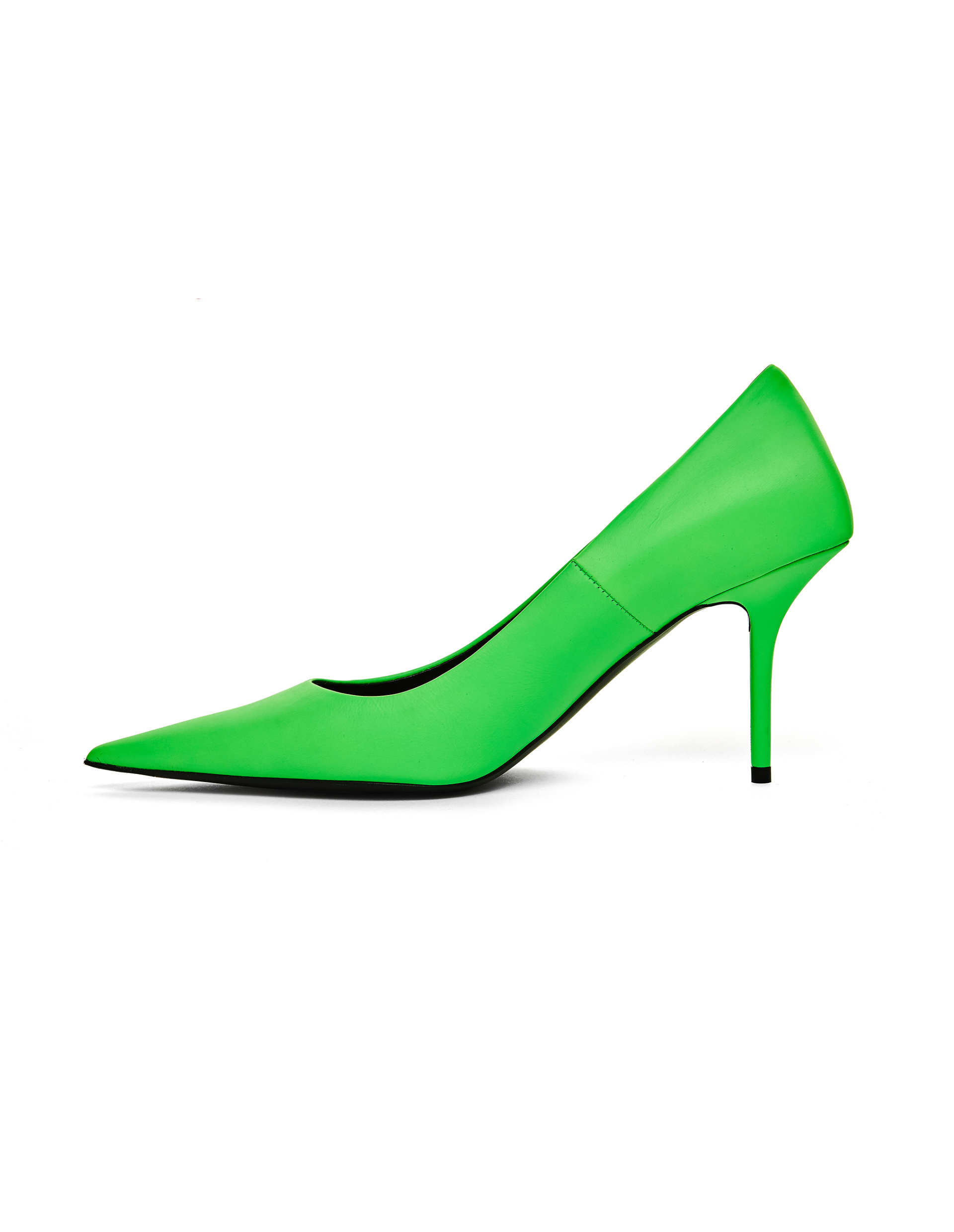 Balenciaga Green Leather Square Knife Shoes