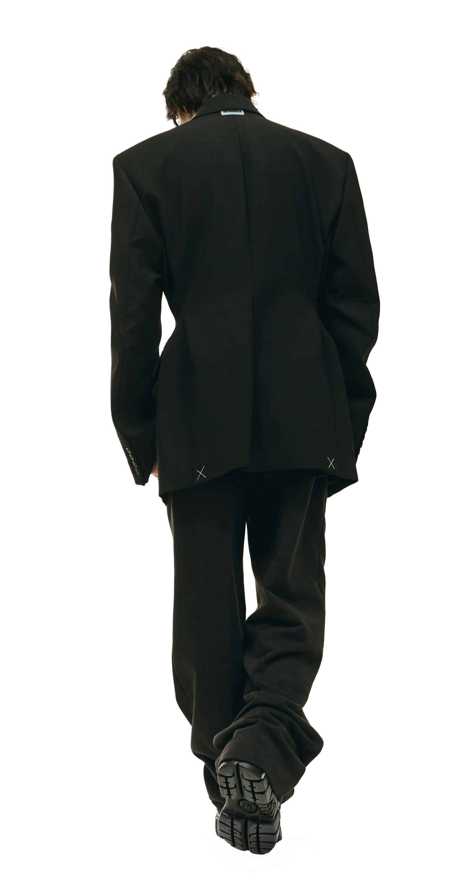 VETEMENTS Wool reconstructed blazer