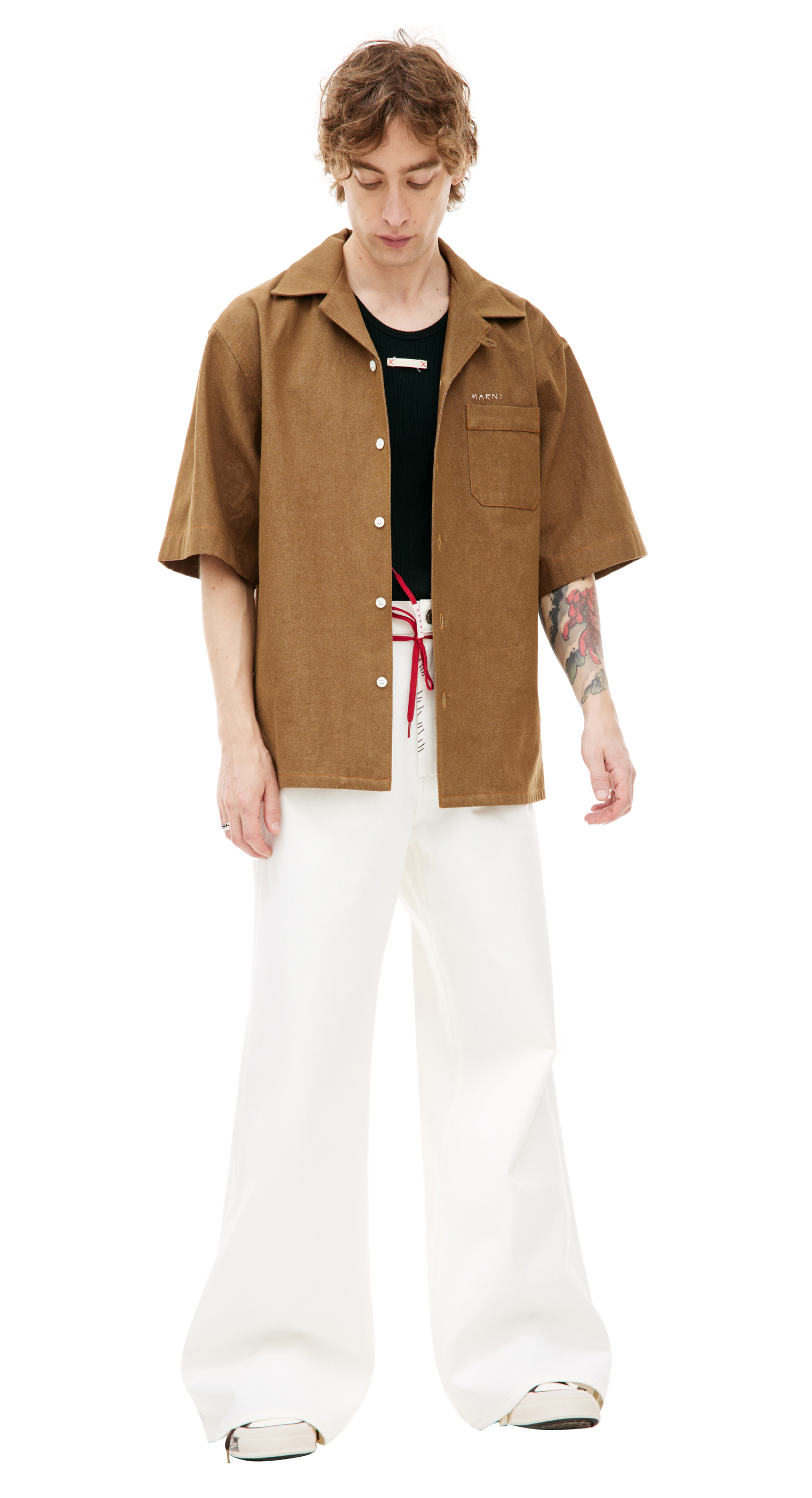 Marni Brown denim shirt