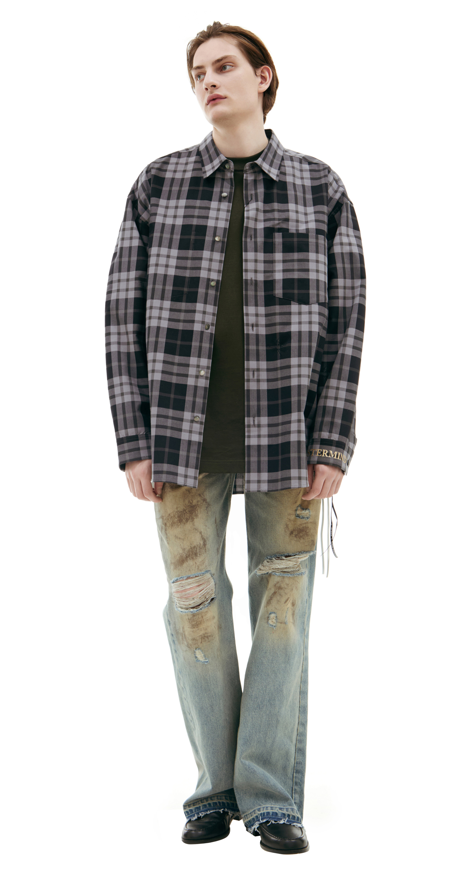 Mastermind WORLD Button-down plaid shirt