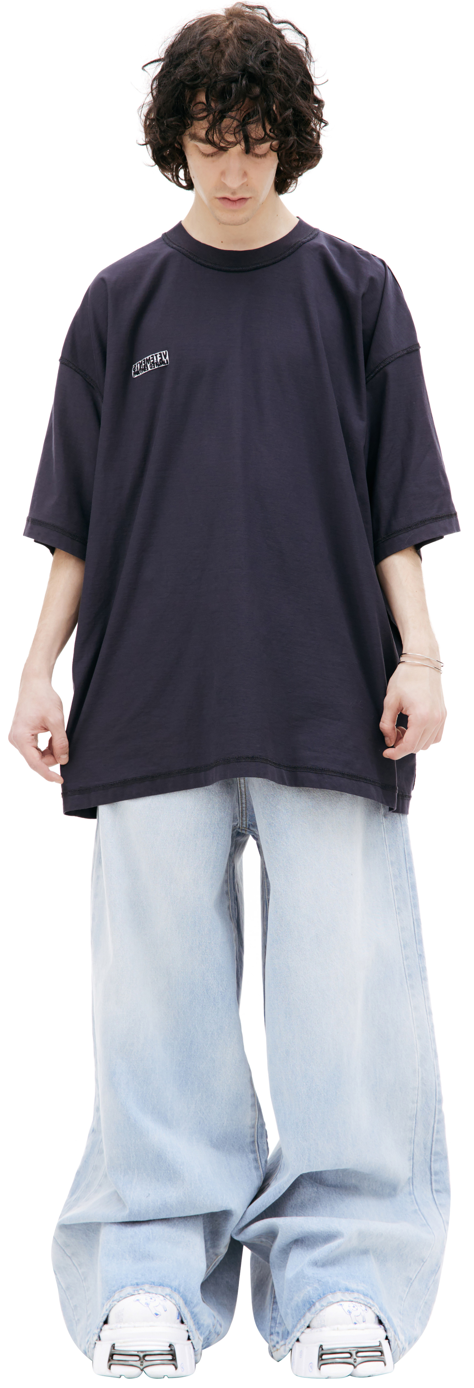 VETEMENTS Оверсайз футболка со швами наизнанку