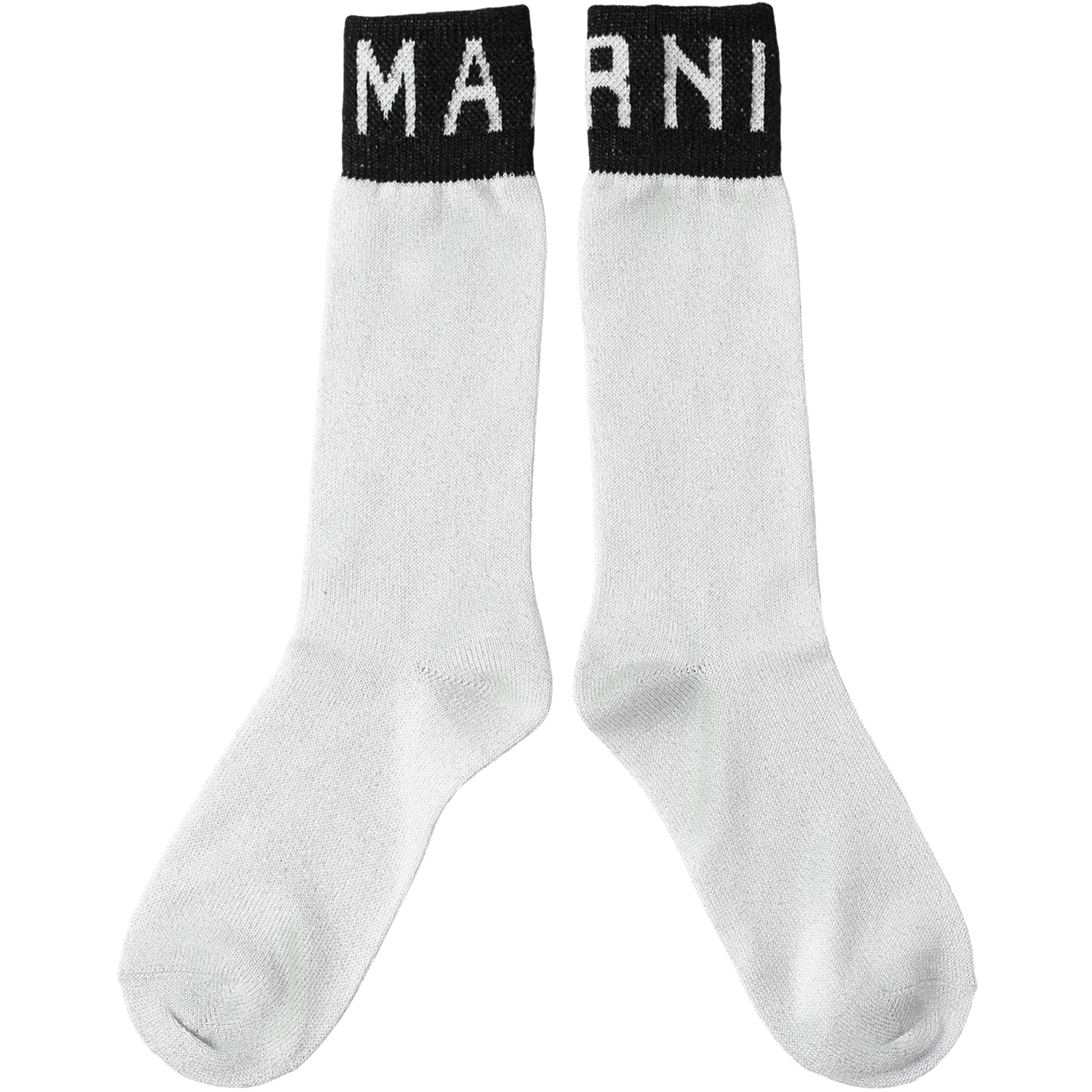 Marni White shimmer socks