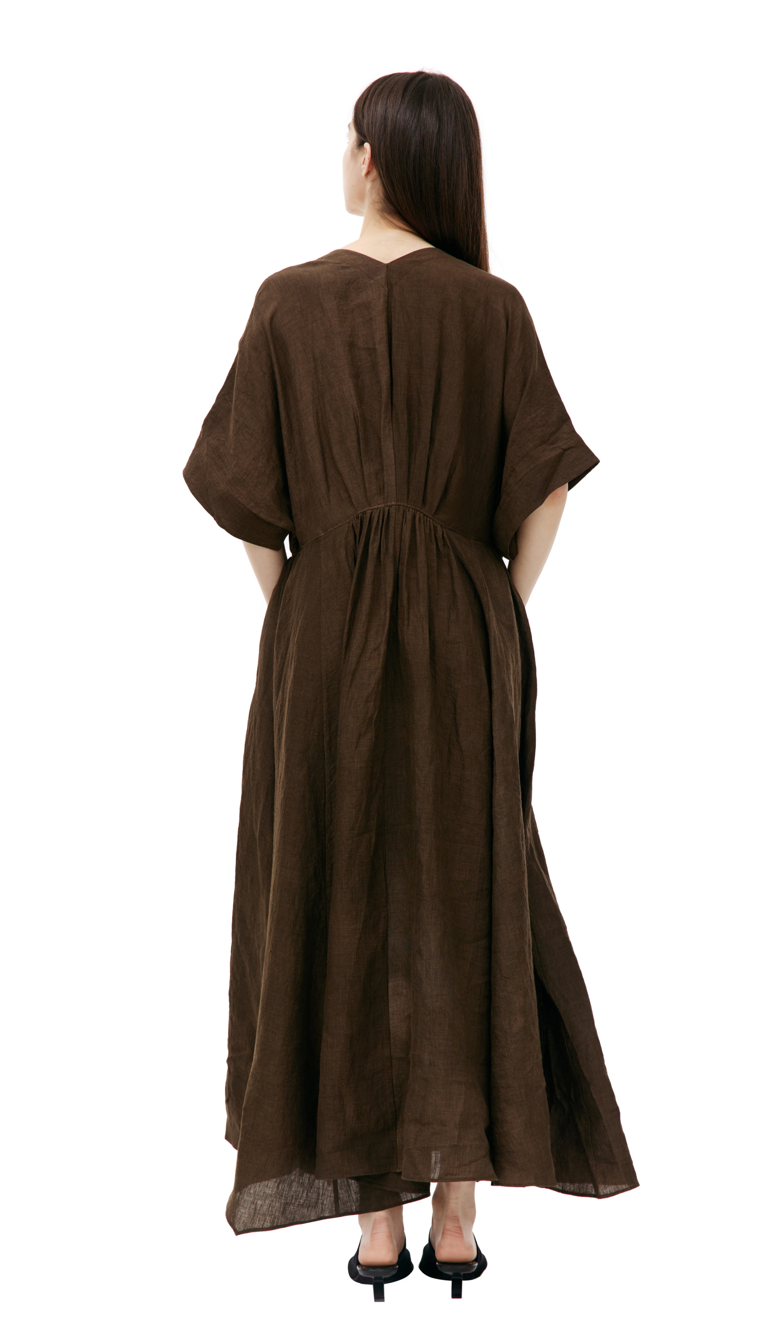 Ziggy Chen Brown linen dress