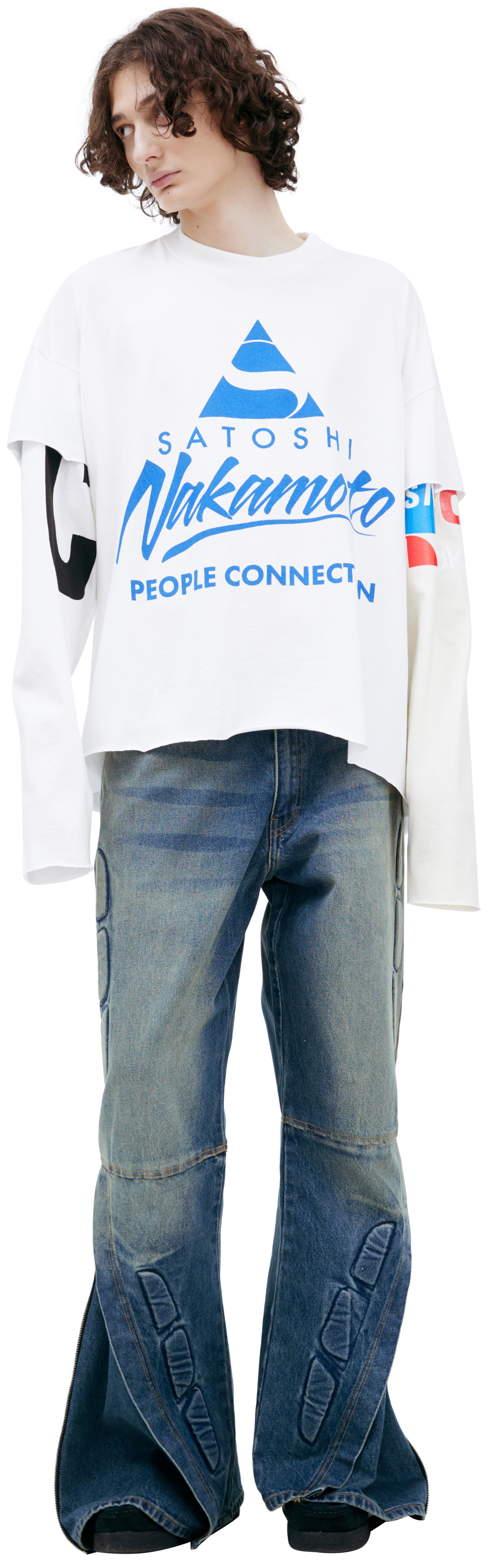 Satoshi Nakamoto Longsleeve with sewn-in sleeves