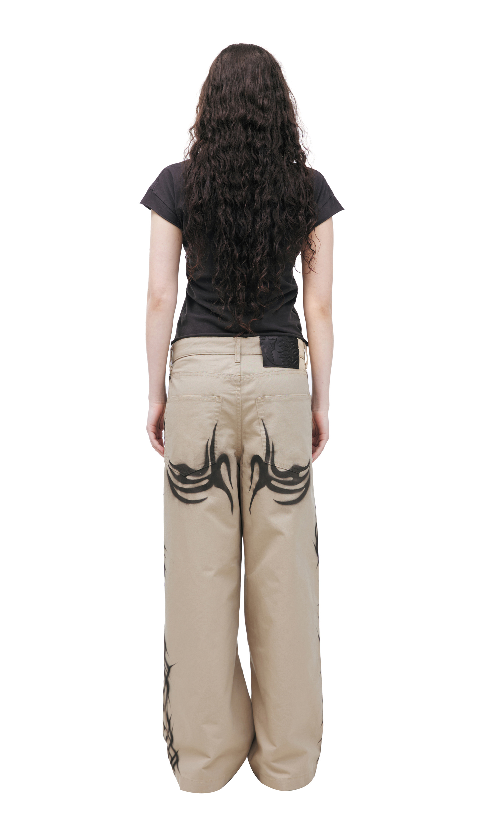 Hellstar Beige printed trousers