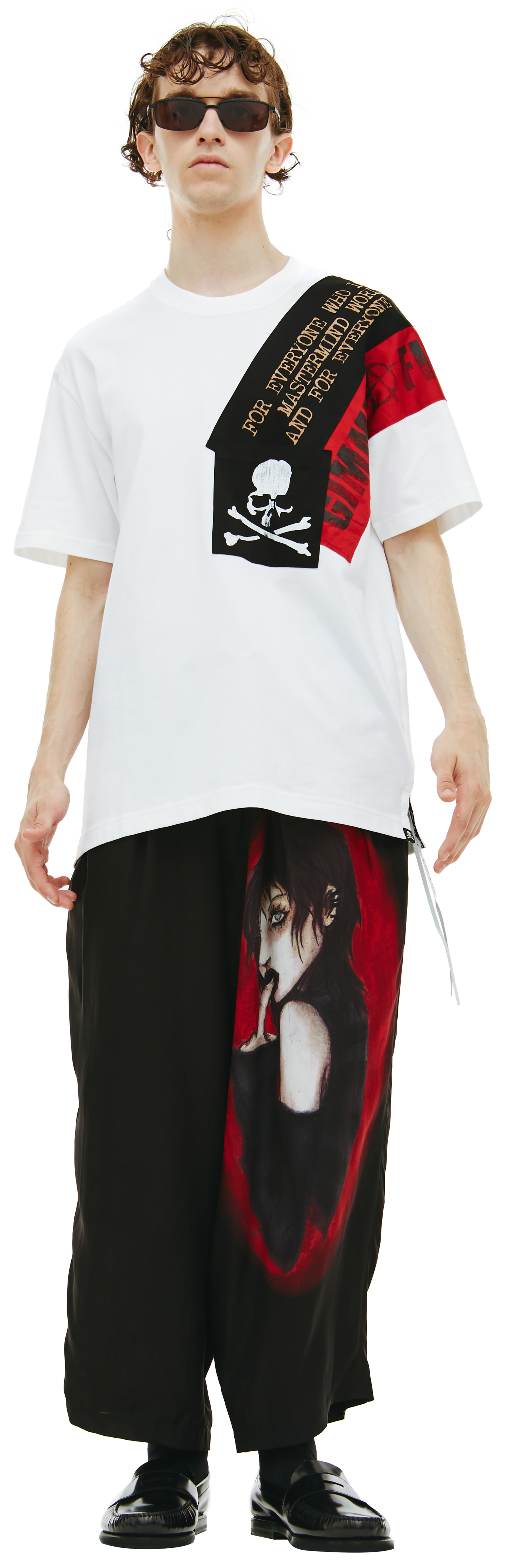 Mastermind WORLD White t-shirt with patches