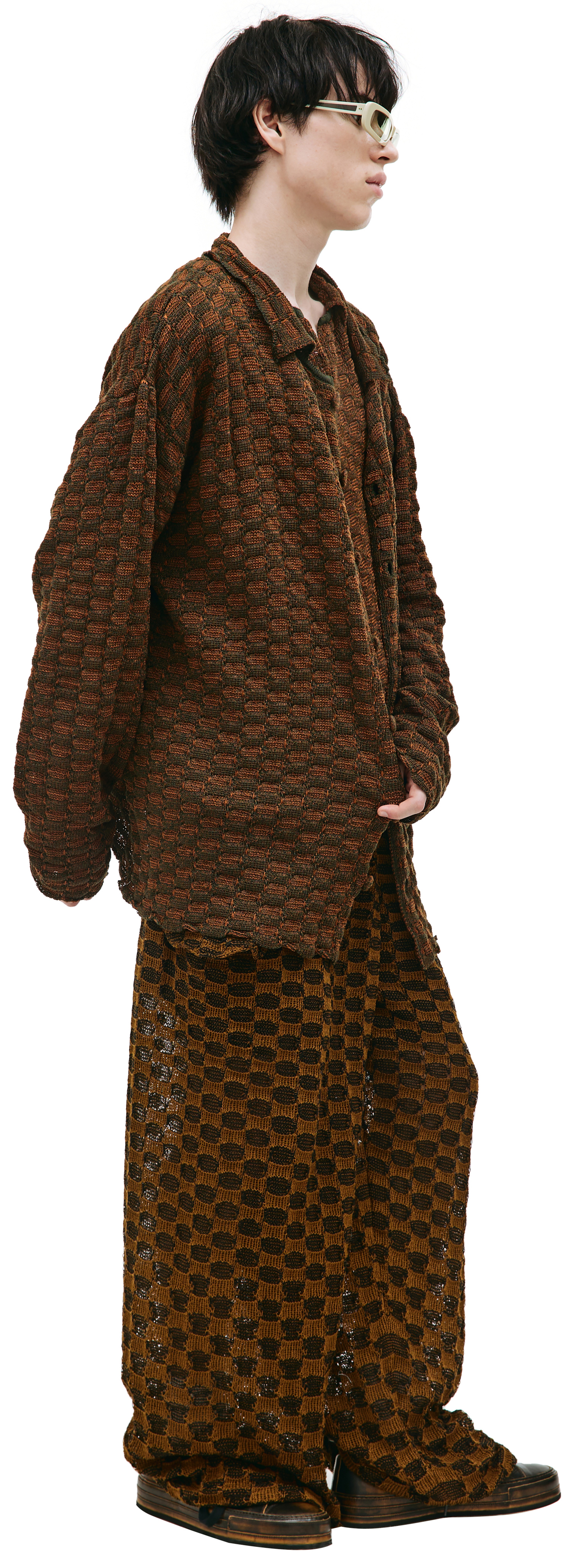 Isa Boulder Brown knit cardigan