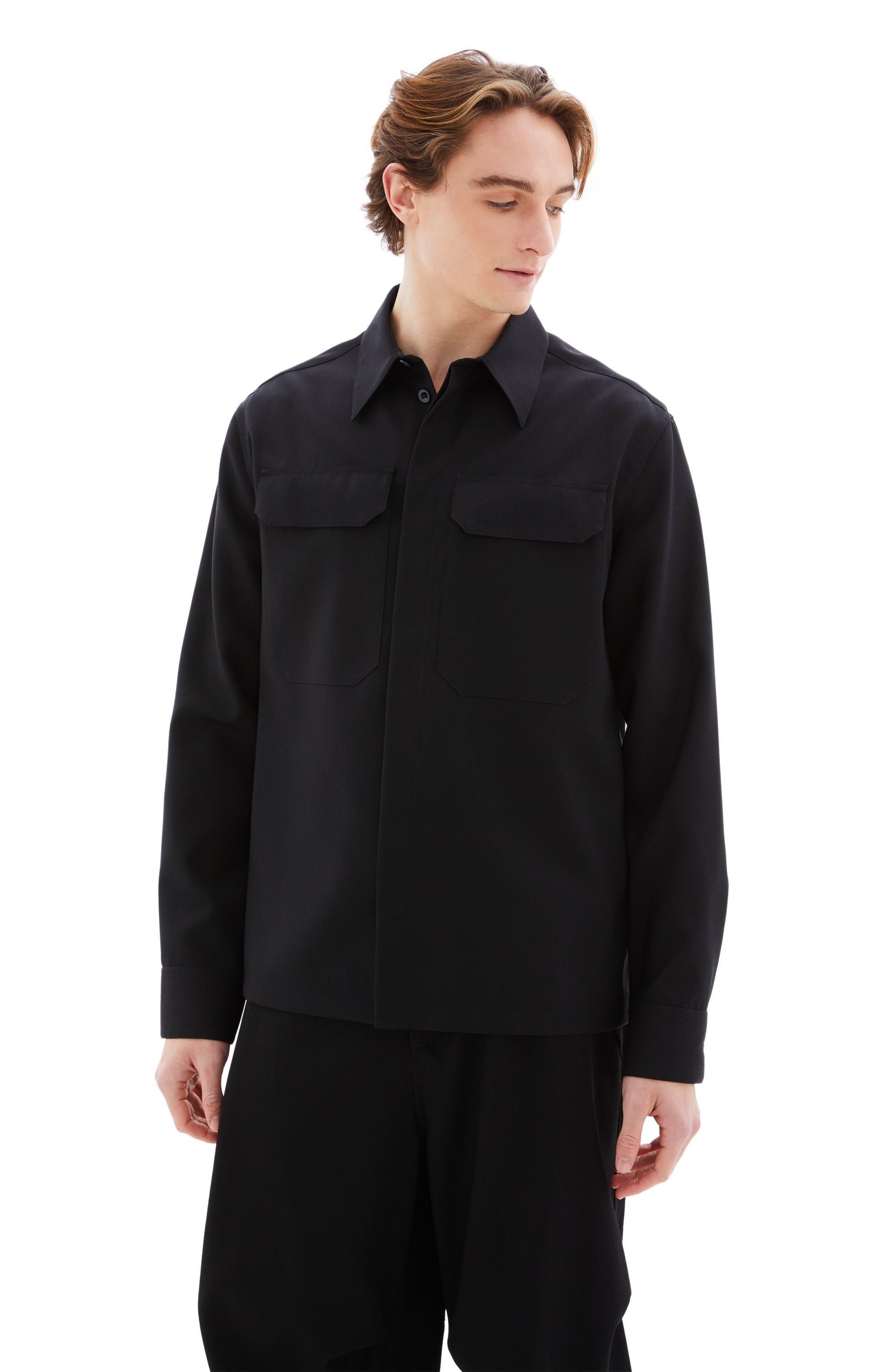 Jil Sander Black wool shirt