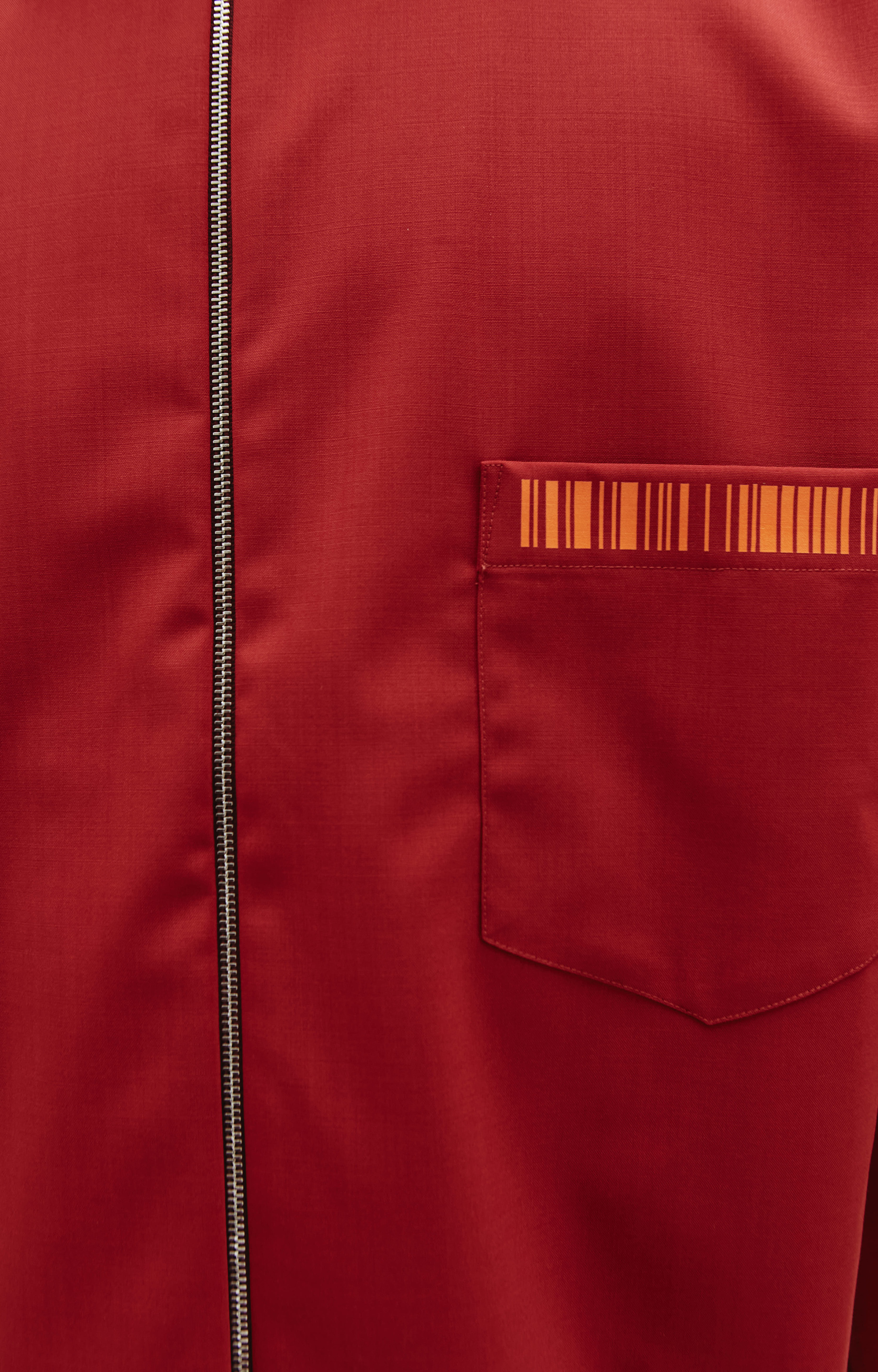 VTMNTS Logo print zip-up shirt