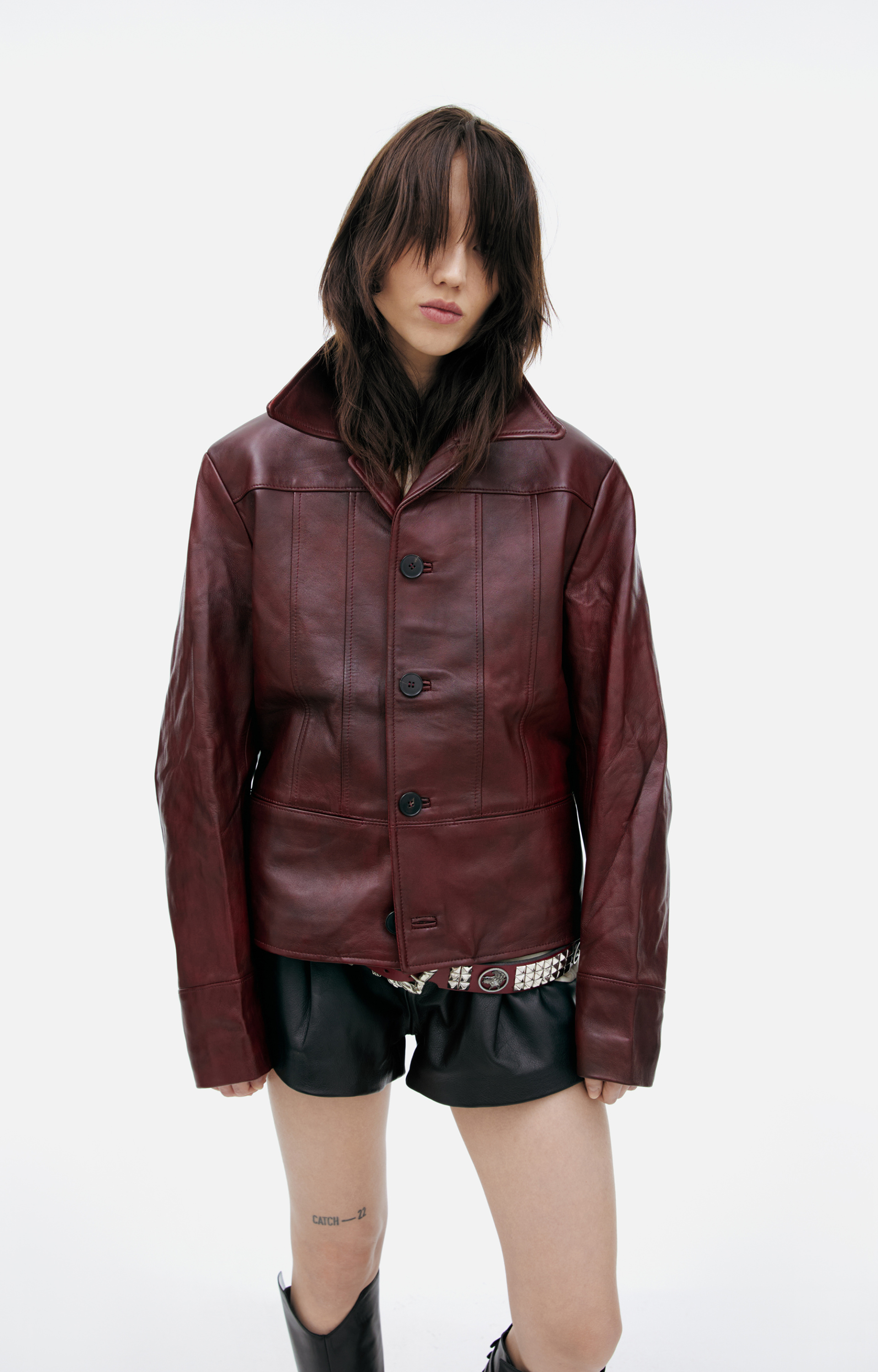 Enfants Riches Déprimés Red leather jacket