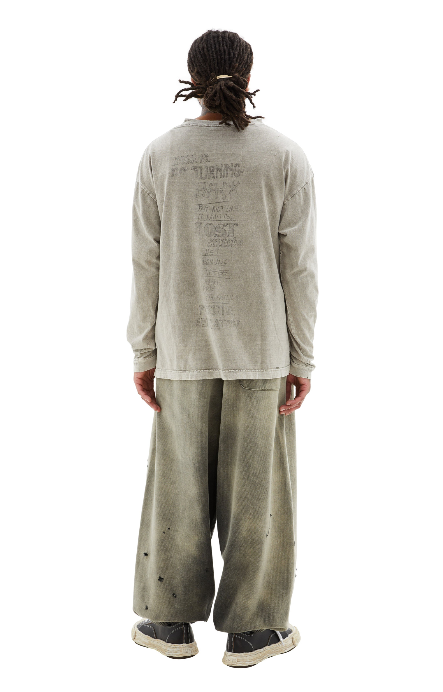 Maison Mihara Yasuhiro Bleached Long Sleeve T-Shirt