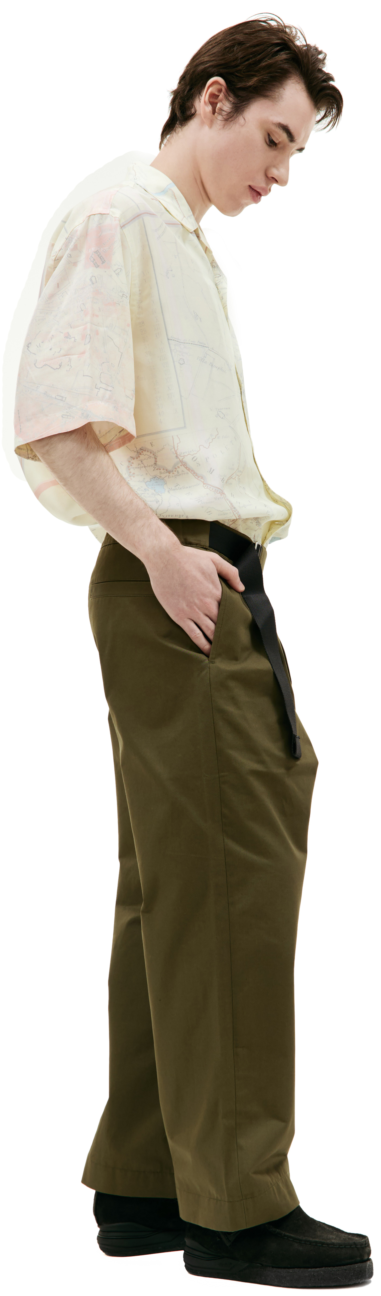 OAMC Khaki cotton trousers