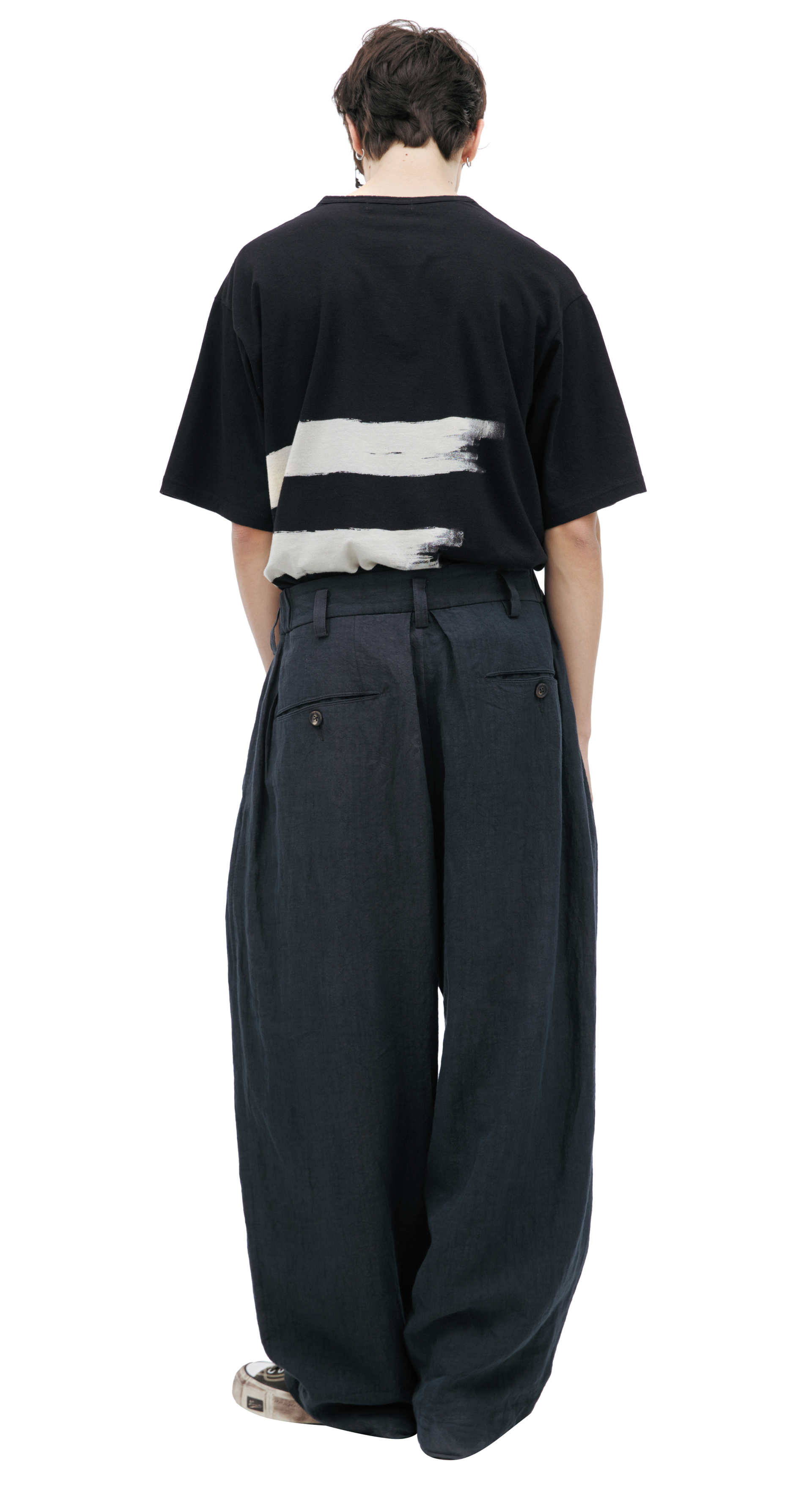 Ziggy Chen Asymmetrical linen trousers