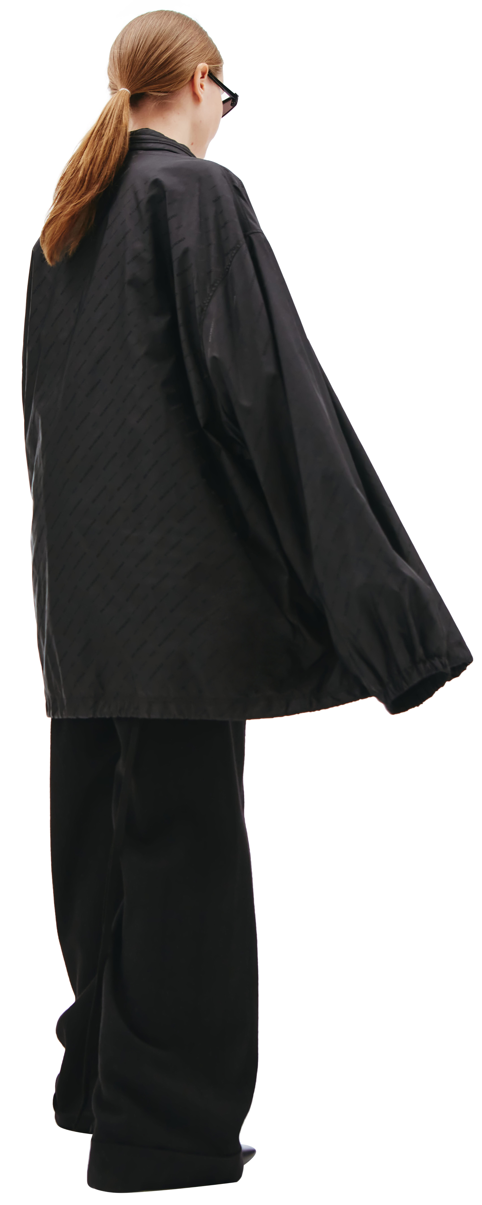 Balenciaga All Over Logo Rain Jacket